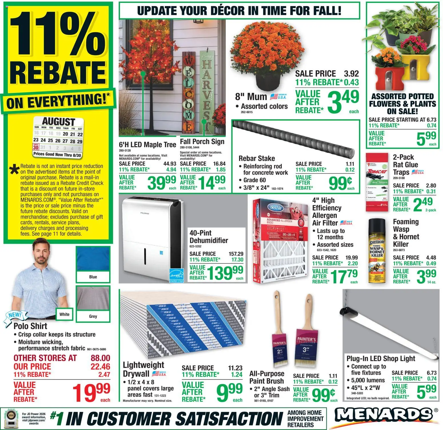 Ad Preview of Menards Menards Weekly Ad from 08/20/2026