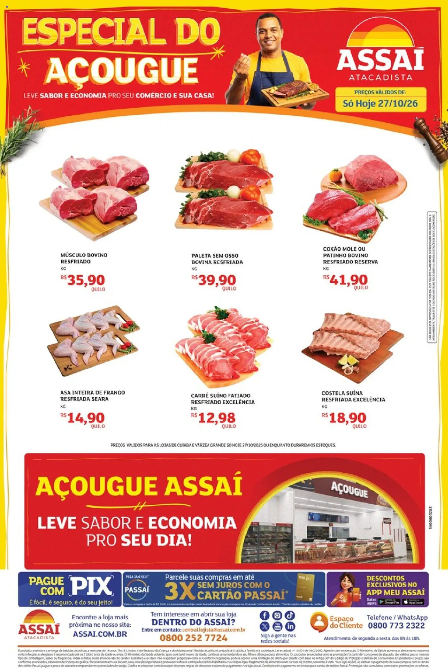 Pré-Visualização do folheto "Assaí Atacadista ofertas - MT" da loja Assaí Atacadista válido a partir de 27/10/2026