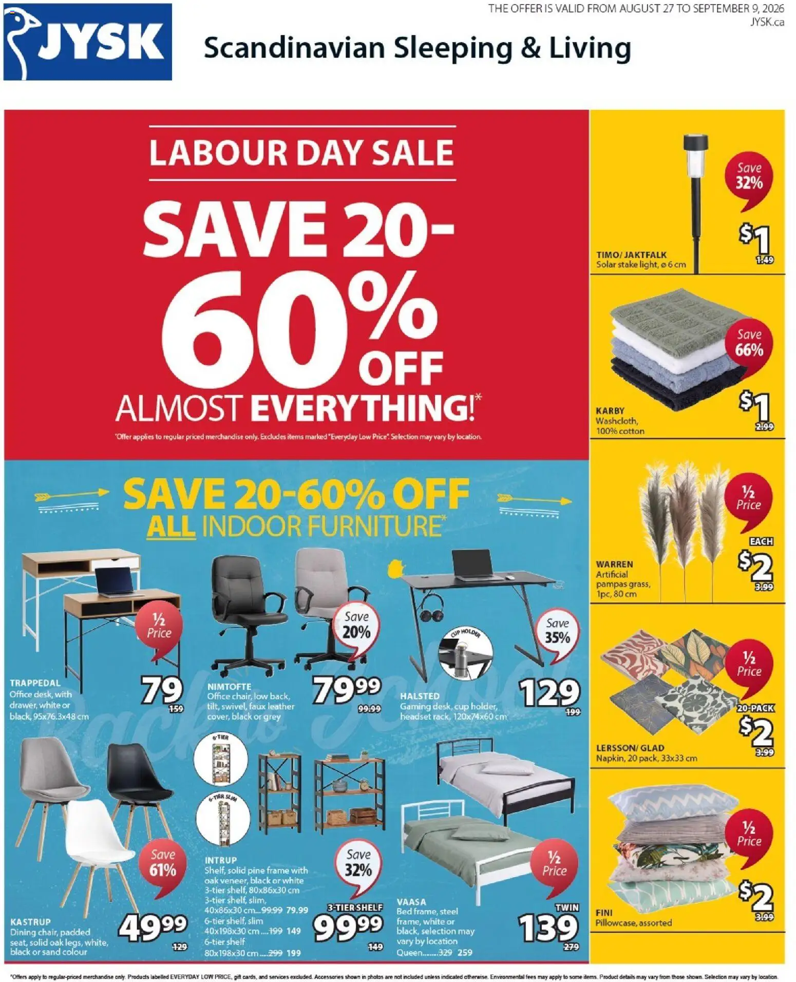 Preview of leaflet JYSK weekly flyer from shop JYSK is valid from Aug 27, 2026