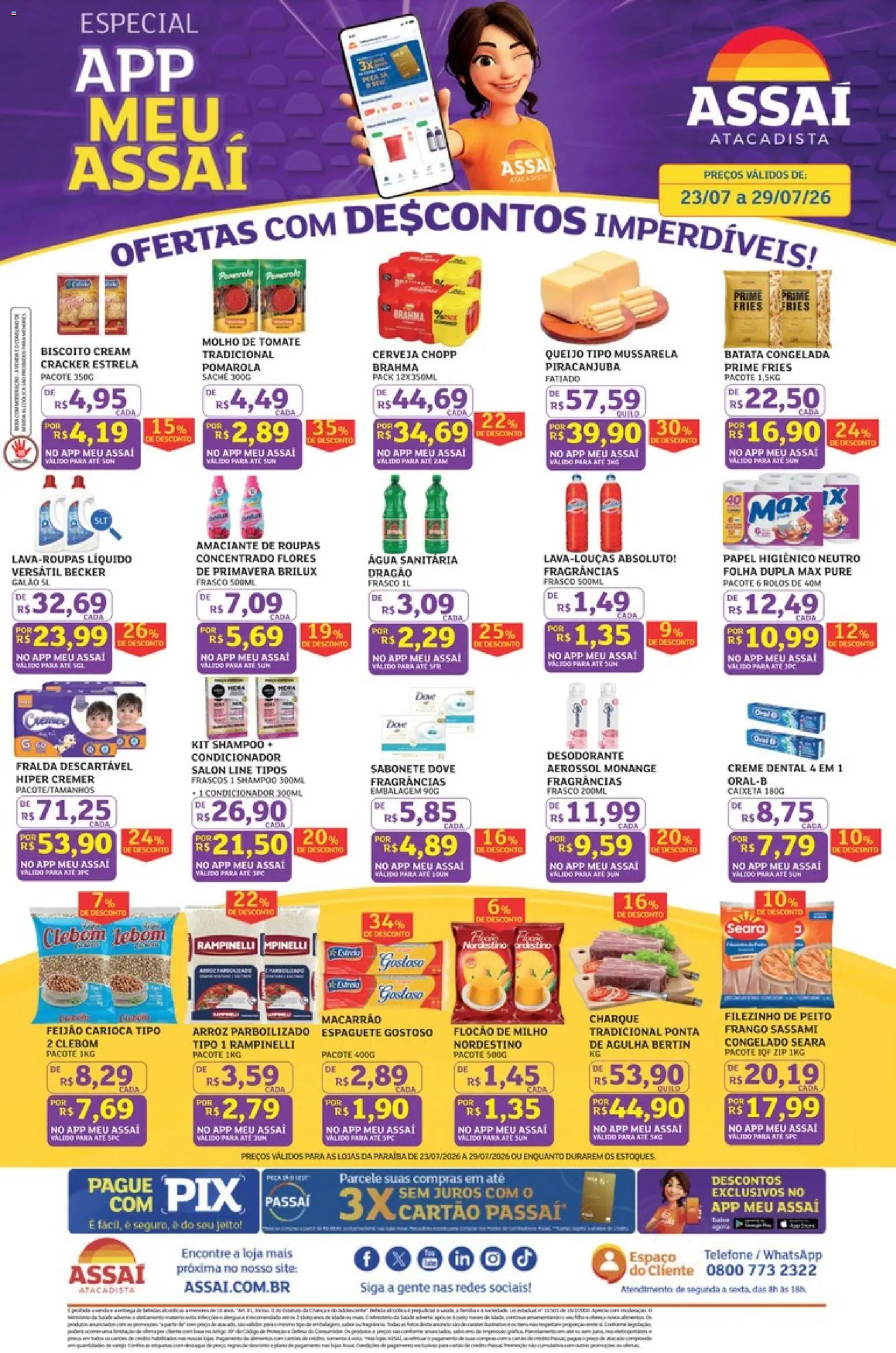 Pré-Visualização do folheto "Assaí Atacadista ofertas - PB" da loja Assaí Atacadista válido a partir de 23/07/2026