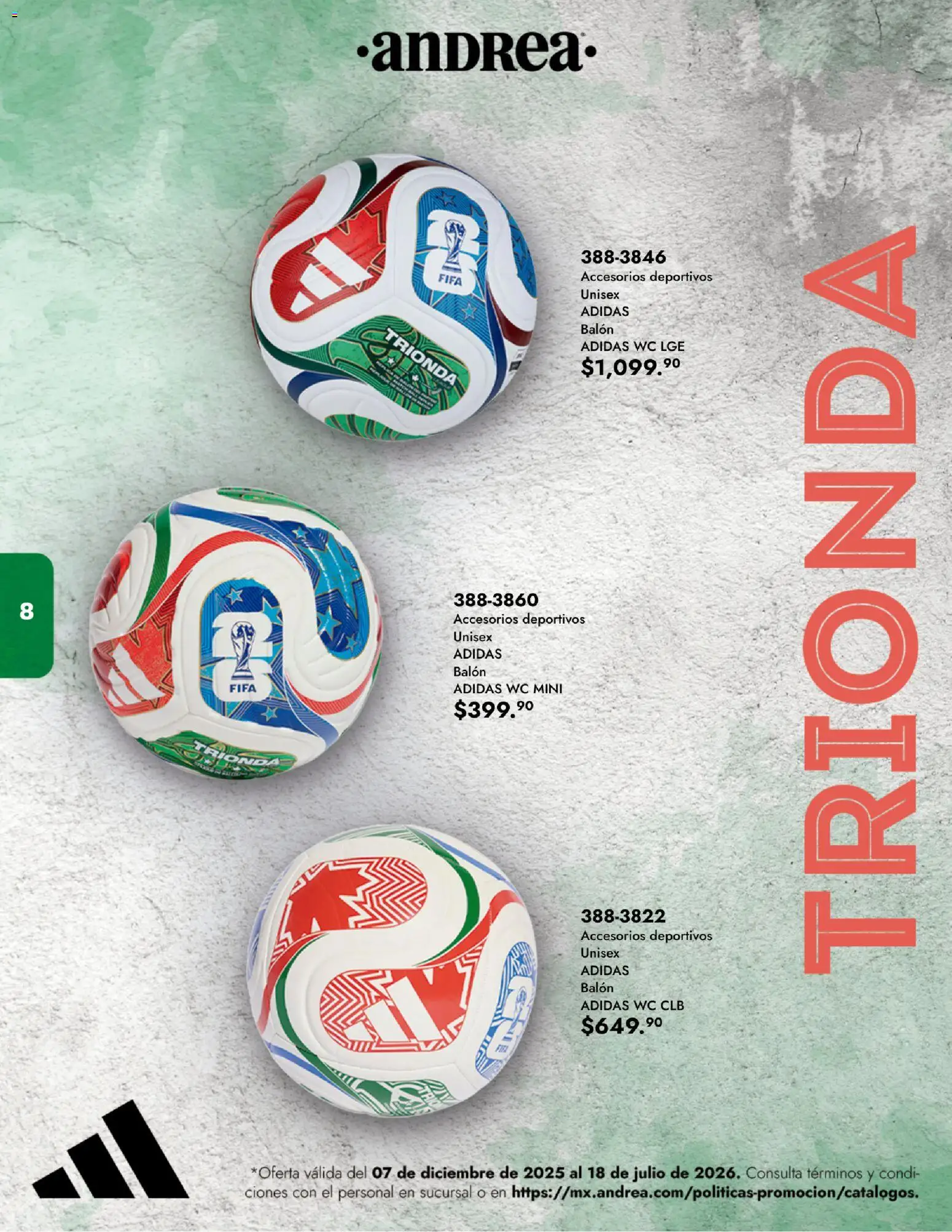 Vista previa las ofertas de la tienda Andrea - Catálogo Lo mejor del Mundial desde el 07/12/2025 