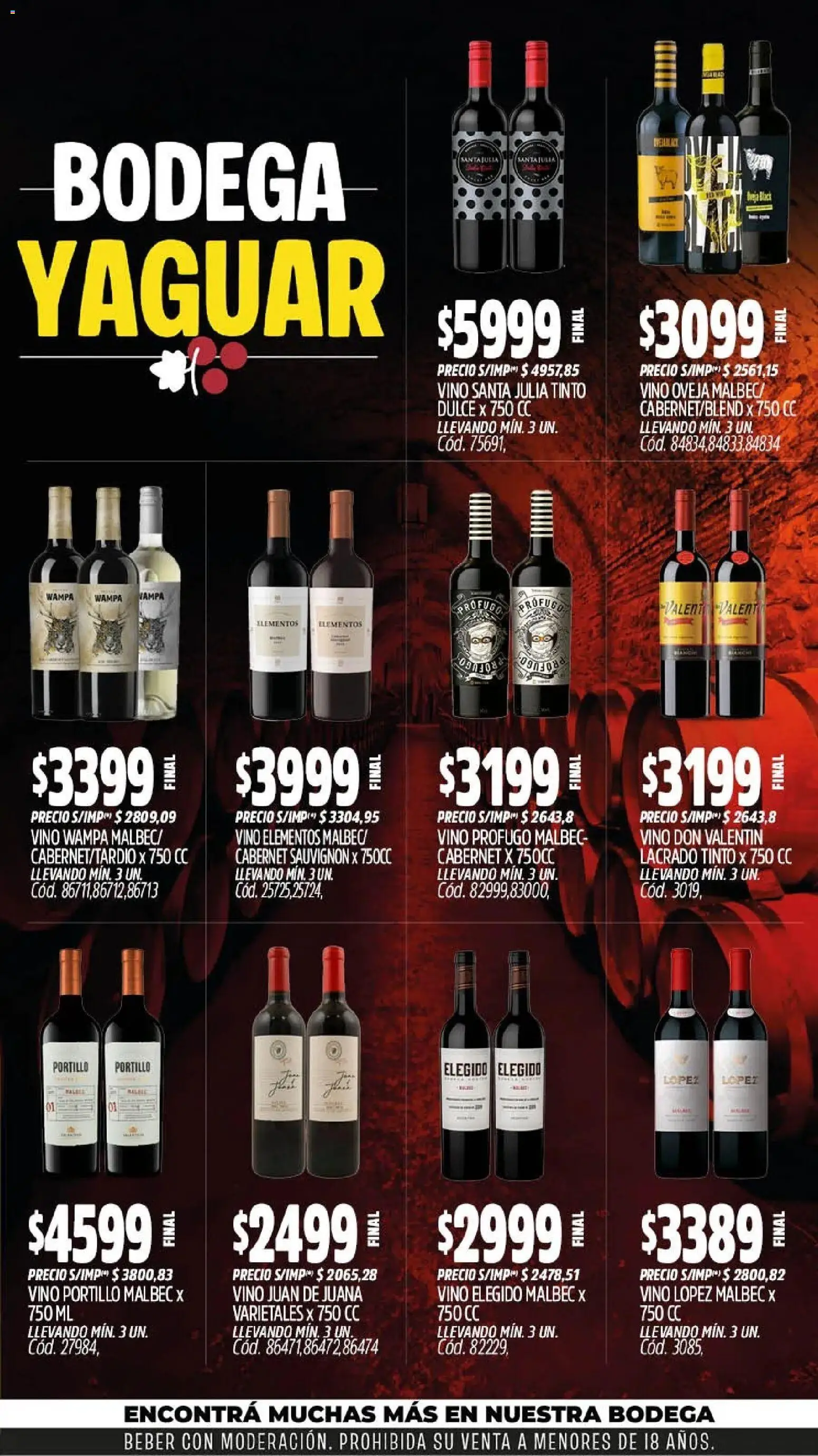 Vista previa del folleto de la tienda Yaguar válido desde el 28/09/2026 - Vino, Dulce