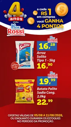 Pré-Visualização do folheto "Rossi Supermercados - Ofertas da semana" da loja Rossi Supermercados válido a partir de 05/08/2026