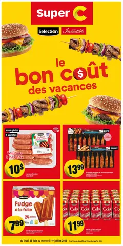 Preview of leaflet Super C circulaire - Le bon coût des vacances from shop Super C is valid from Jun 25, 2026