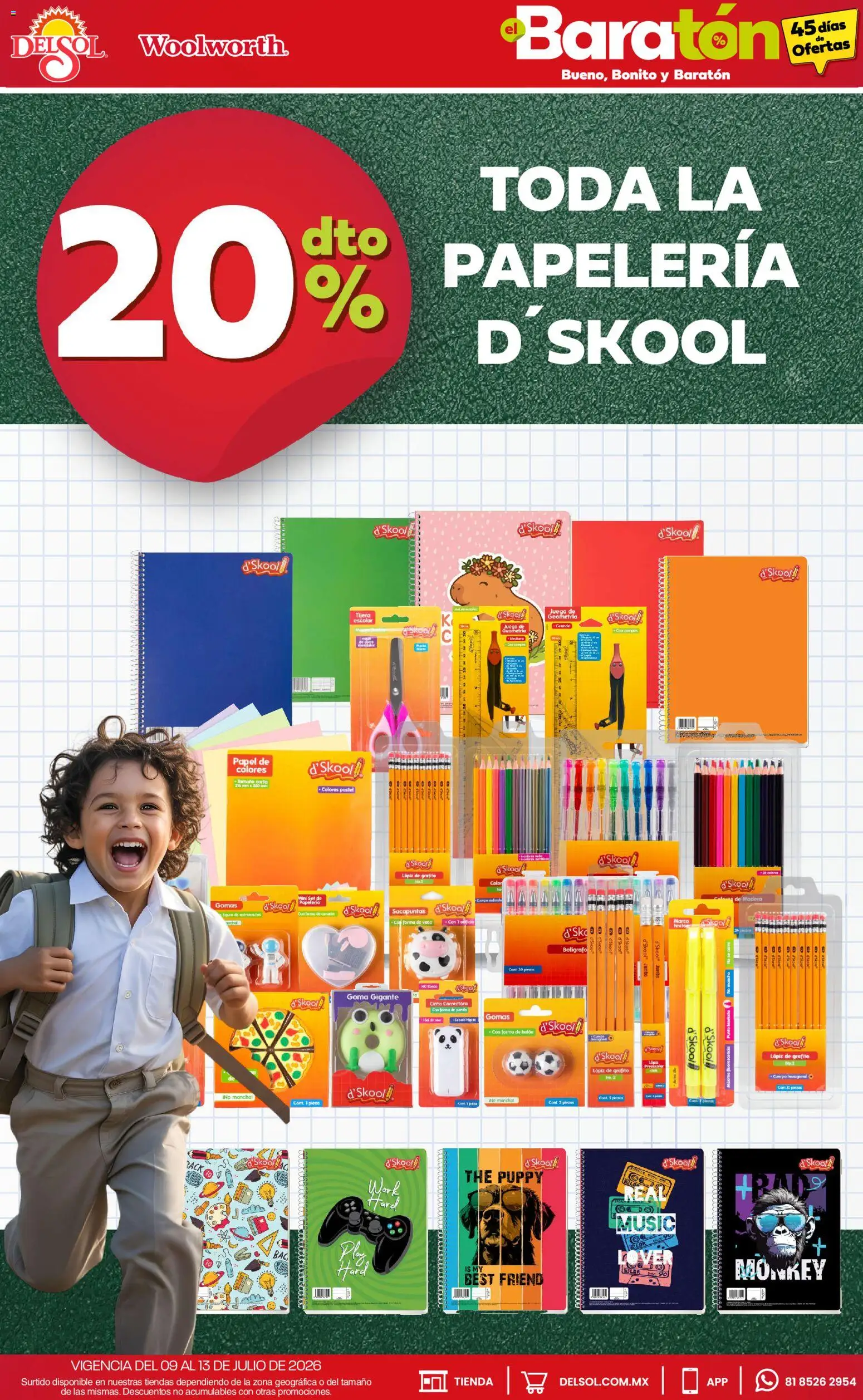 Vista previa las ofertas de la tienda Del Sol y Woolworth - Del Sol y Woolworth catálogo Bueno, Bonito y Baratón desde el 09/07/2026 - Juego, Pastel, Tijera, Cinta, Sacapuntas