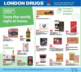 Preview of leaflet London Drugs flyer - Foods of Europe from shop London Drugs is valid from Sep 24, 2026