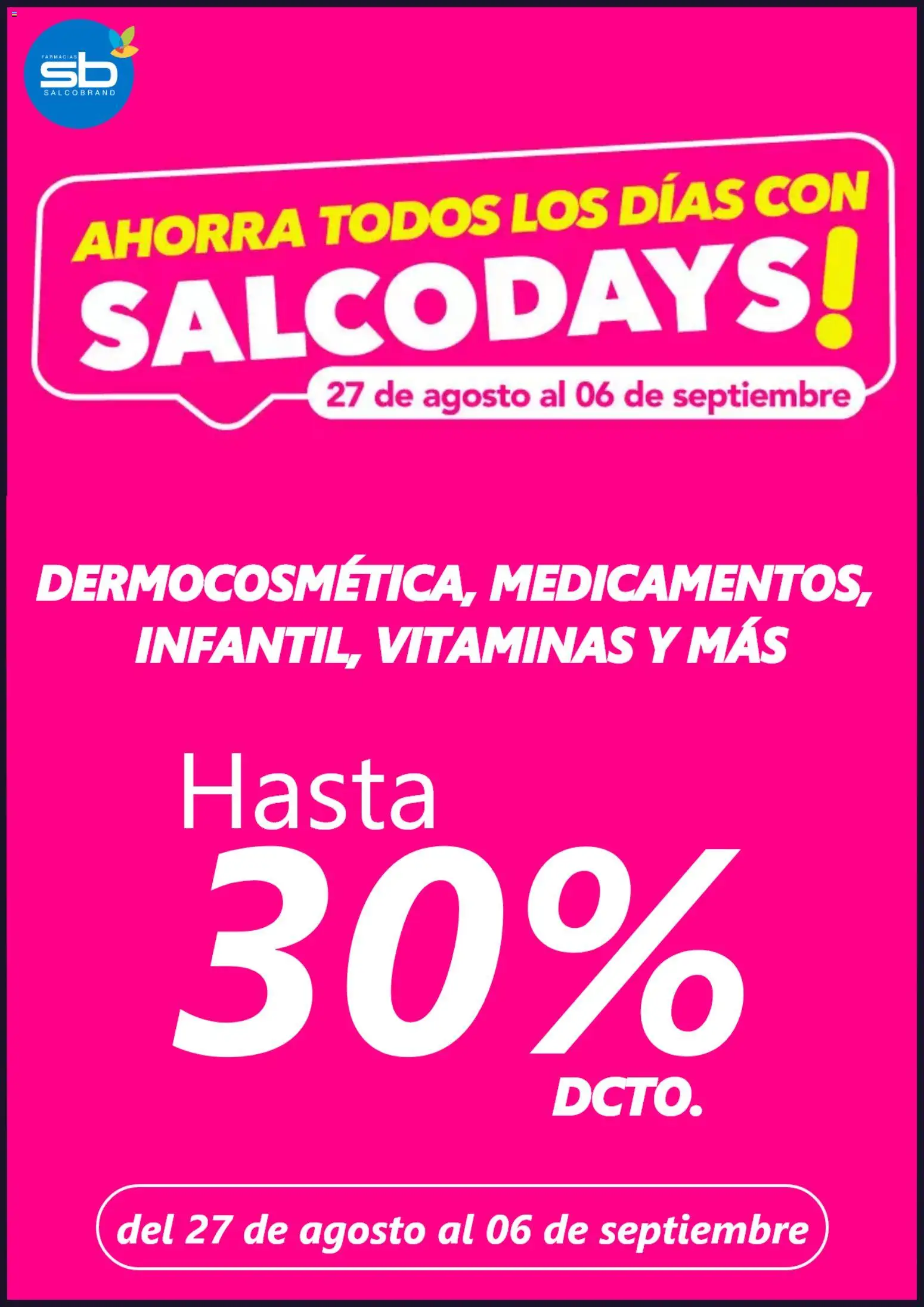 Folleto de la tienda Salcobrand válido desde el 26.08.2026 - Vitaminas