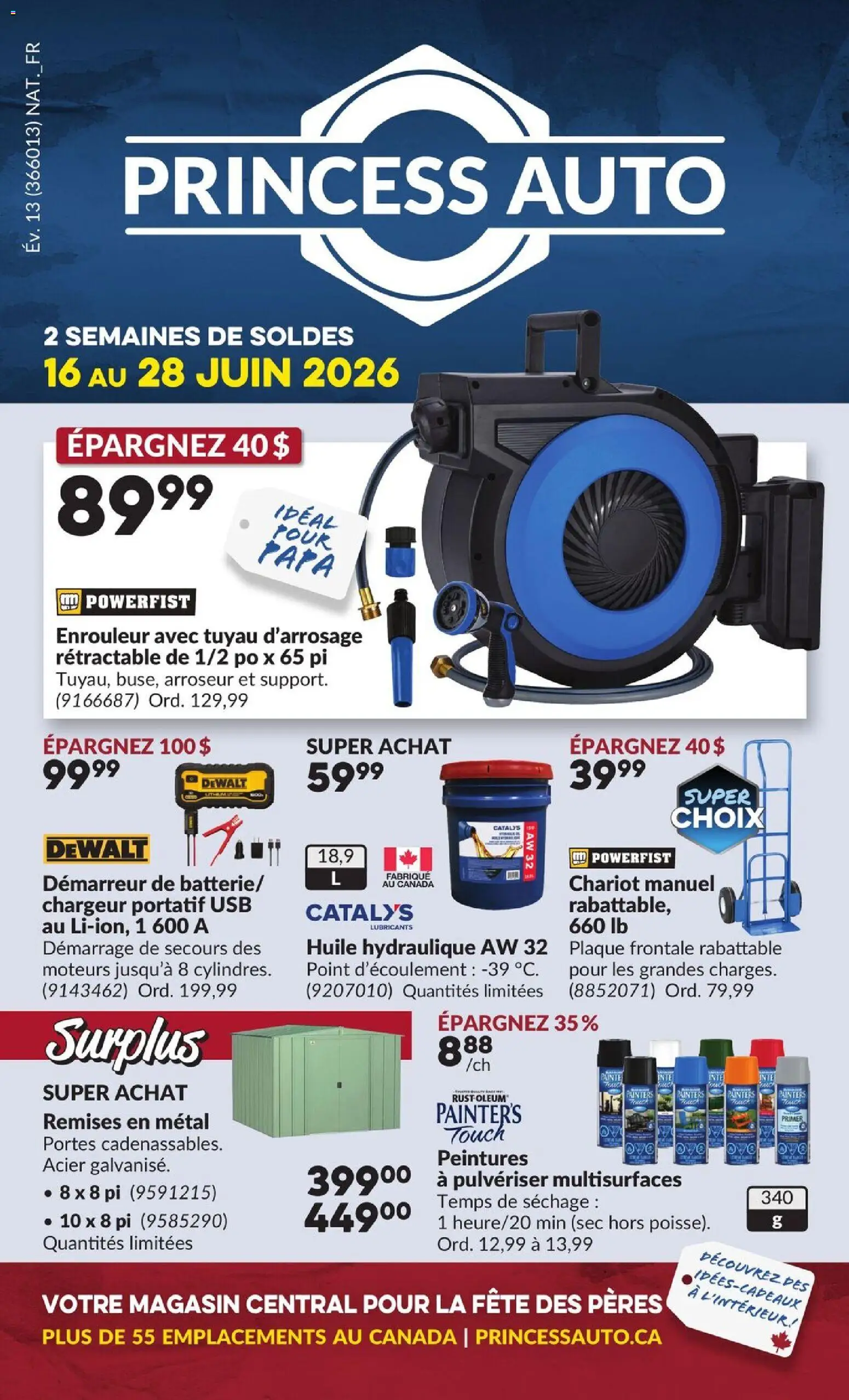 Preview of leaflet Princess Auto circulaire - 2 Semaines de Soldes ! from shop Princess Auto is valid from Jun 16, 2026