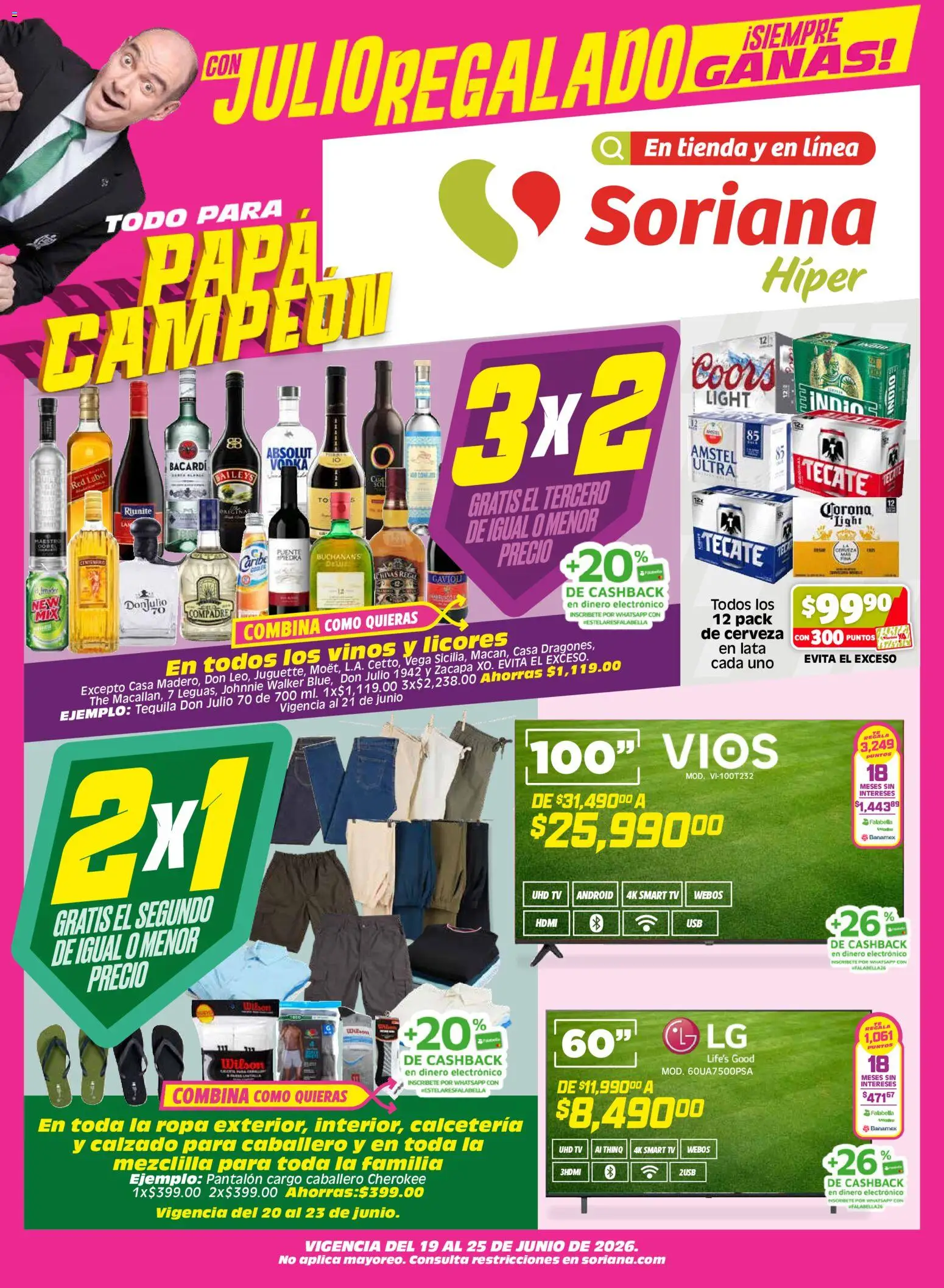 Vista previa las ofertas de la tienda Soriana - Soriana Julio Regalado Híper Nacional desde el 19/06/2026 