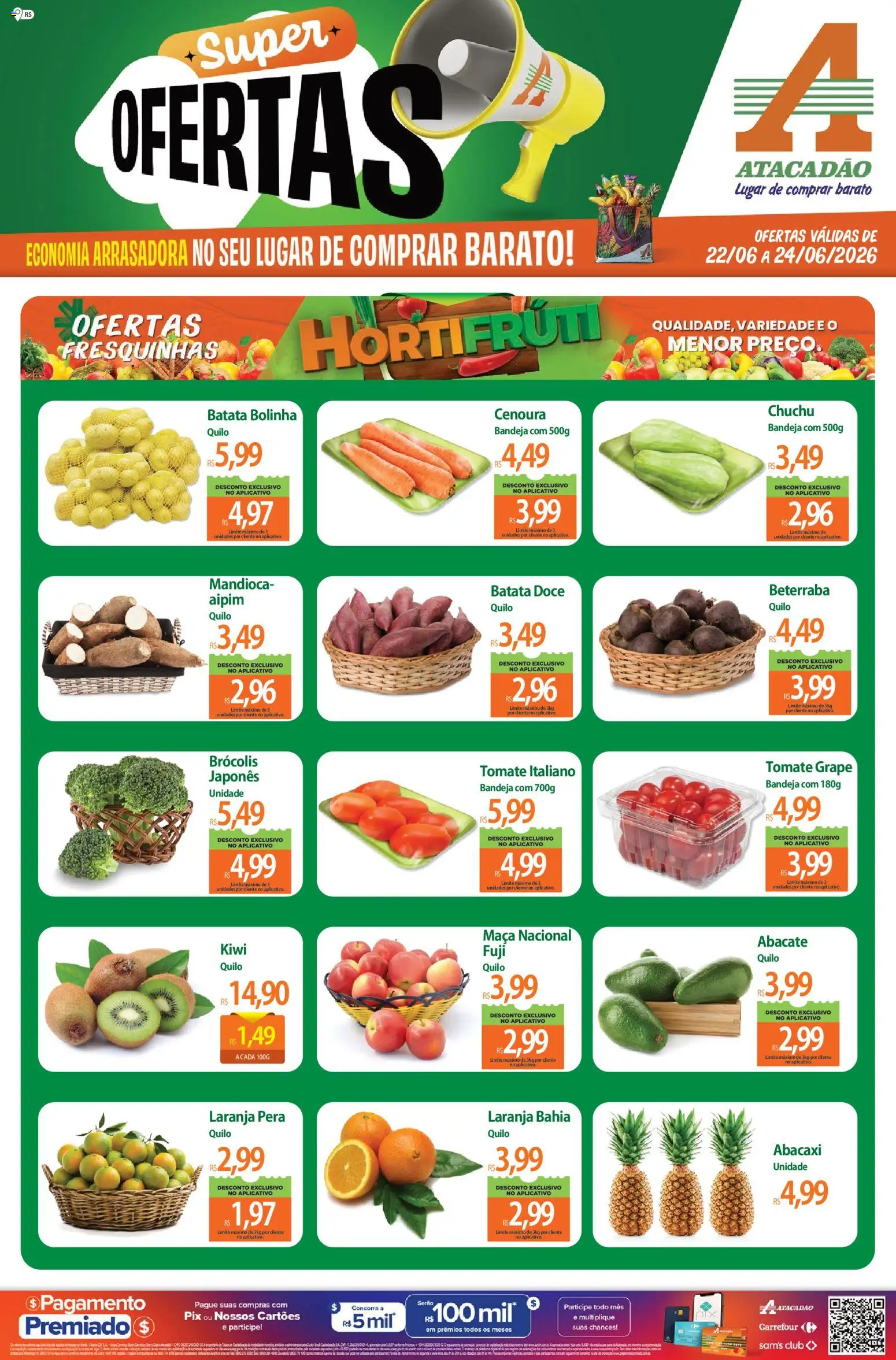 Pré-Visualização do folheto "Atacadão ofertas - RS" da loja Atacadão válido a partir de 22/06/2026