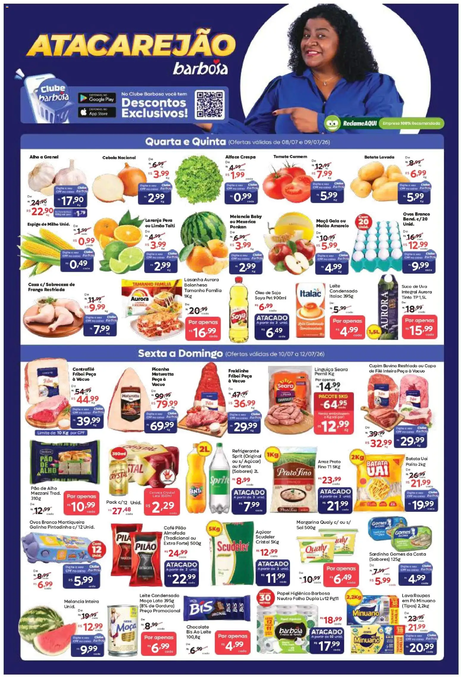 Pré-Visualização do folheto "Barbosa Supermercados - Ofertas da semana" da loja Barbosa Supermercados válido a partir de 08/07/2026