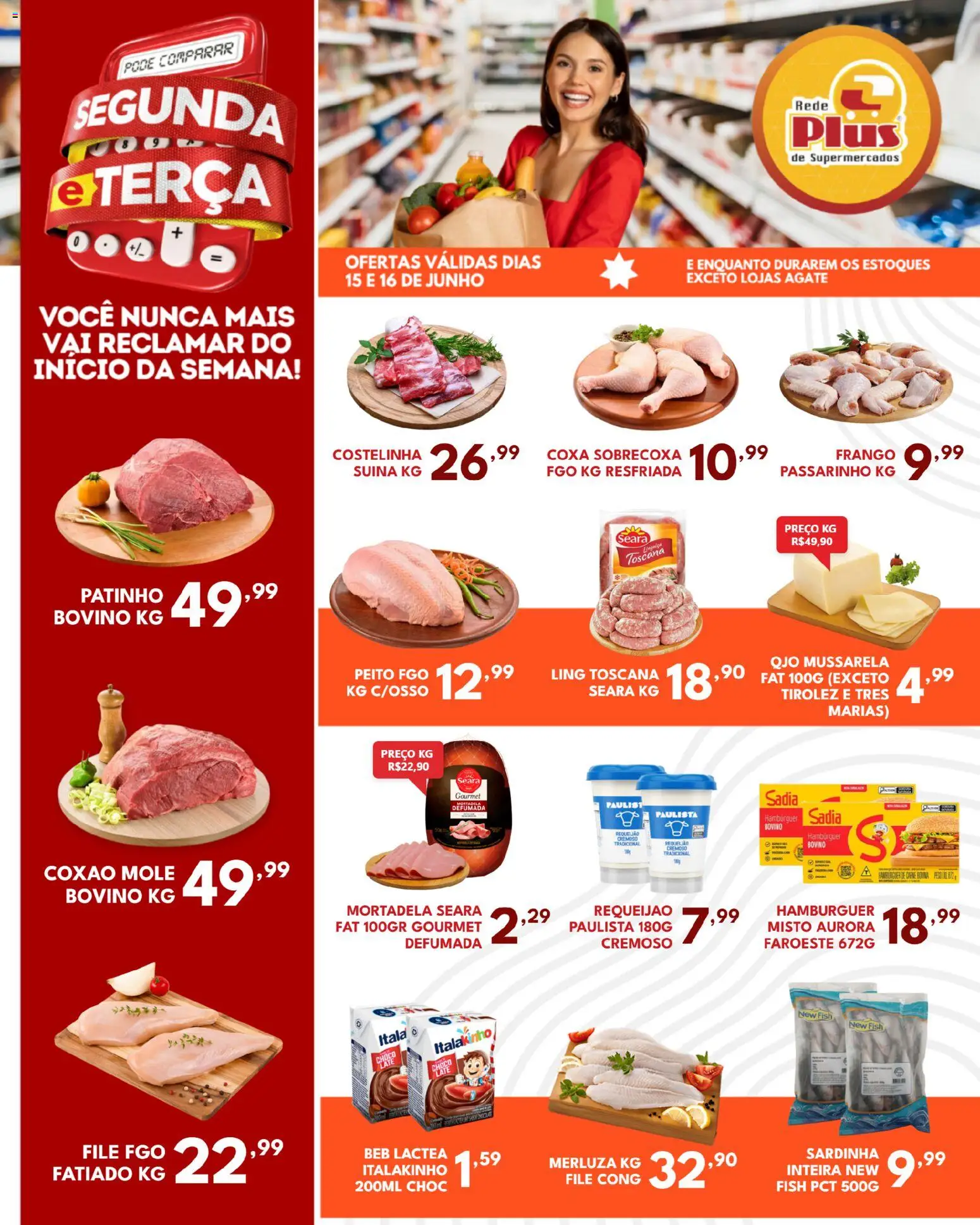 Pré-Visualização do folheto "Rede Plus Supermercados - Ofertas da semana" da loja Rede Plus Supermercados válido a partir de 15/06/2026