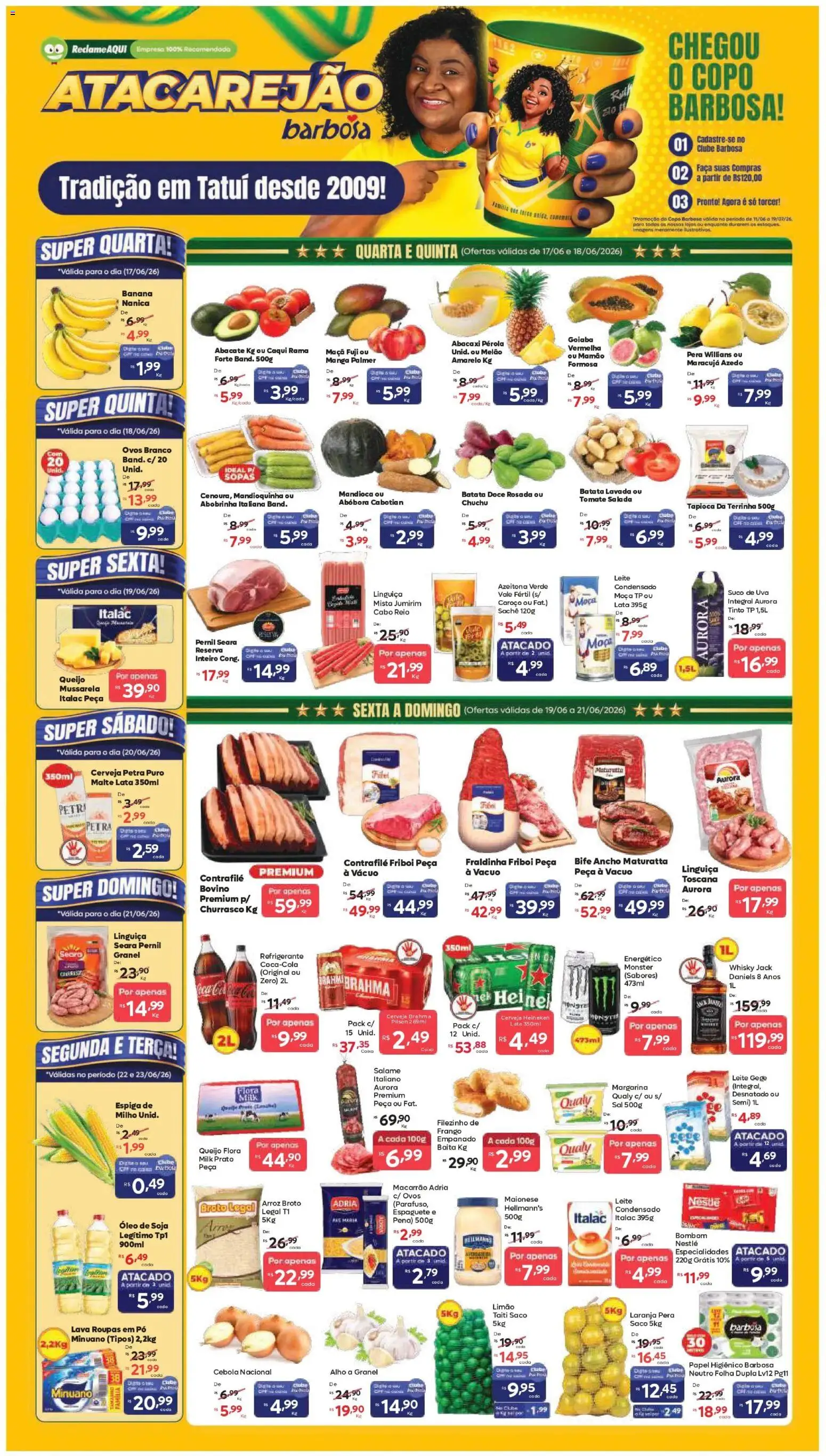 Pré-Visualização do folheto "Barbosa Supermercados - Ofertas da semana" da loja Barbosa Supermercados válido a partir de 17/06/2026