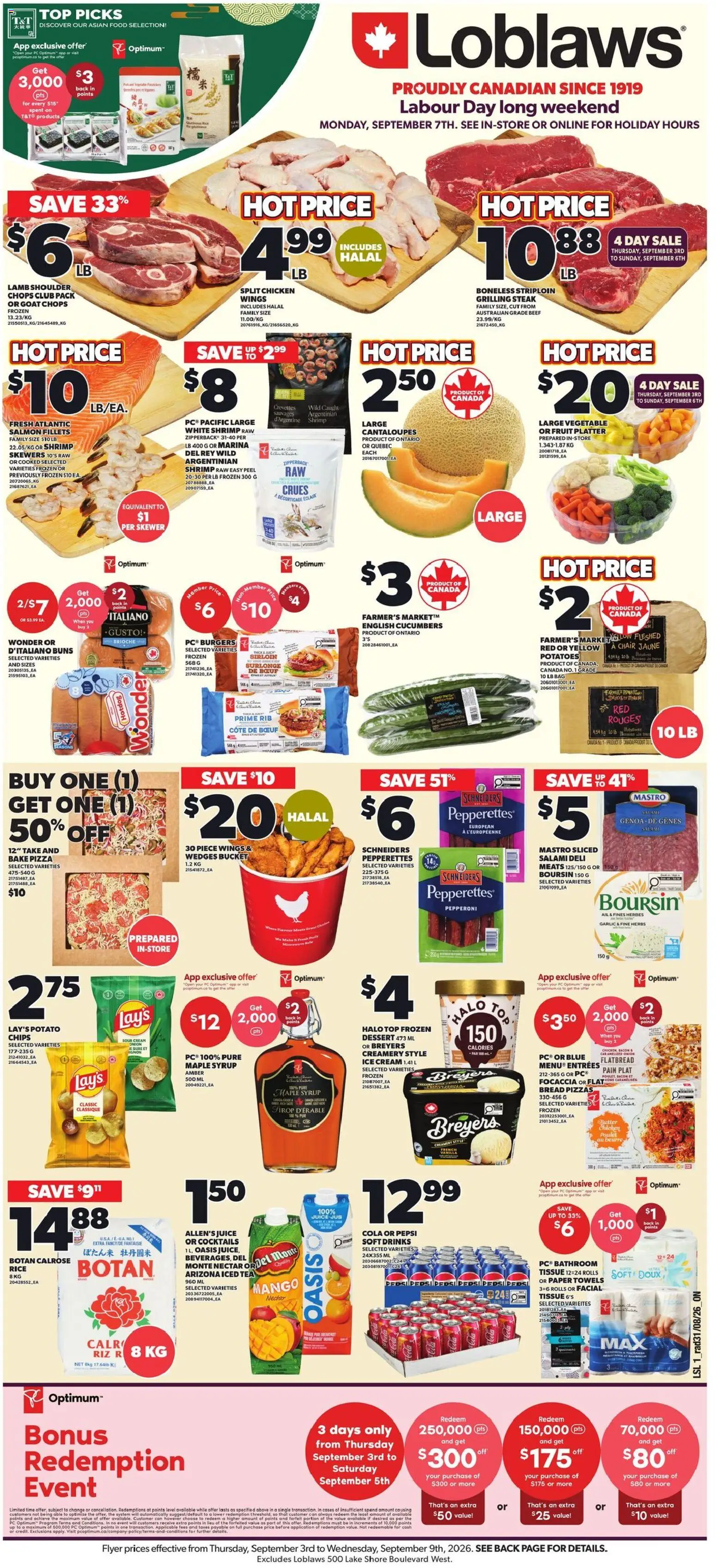 Preview of leaflet Loblaws weekly flyer / circulaire from shop Loblaws is valid from Sep 03, 2026