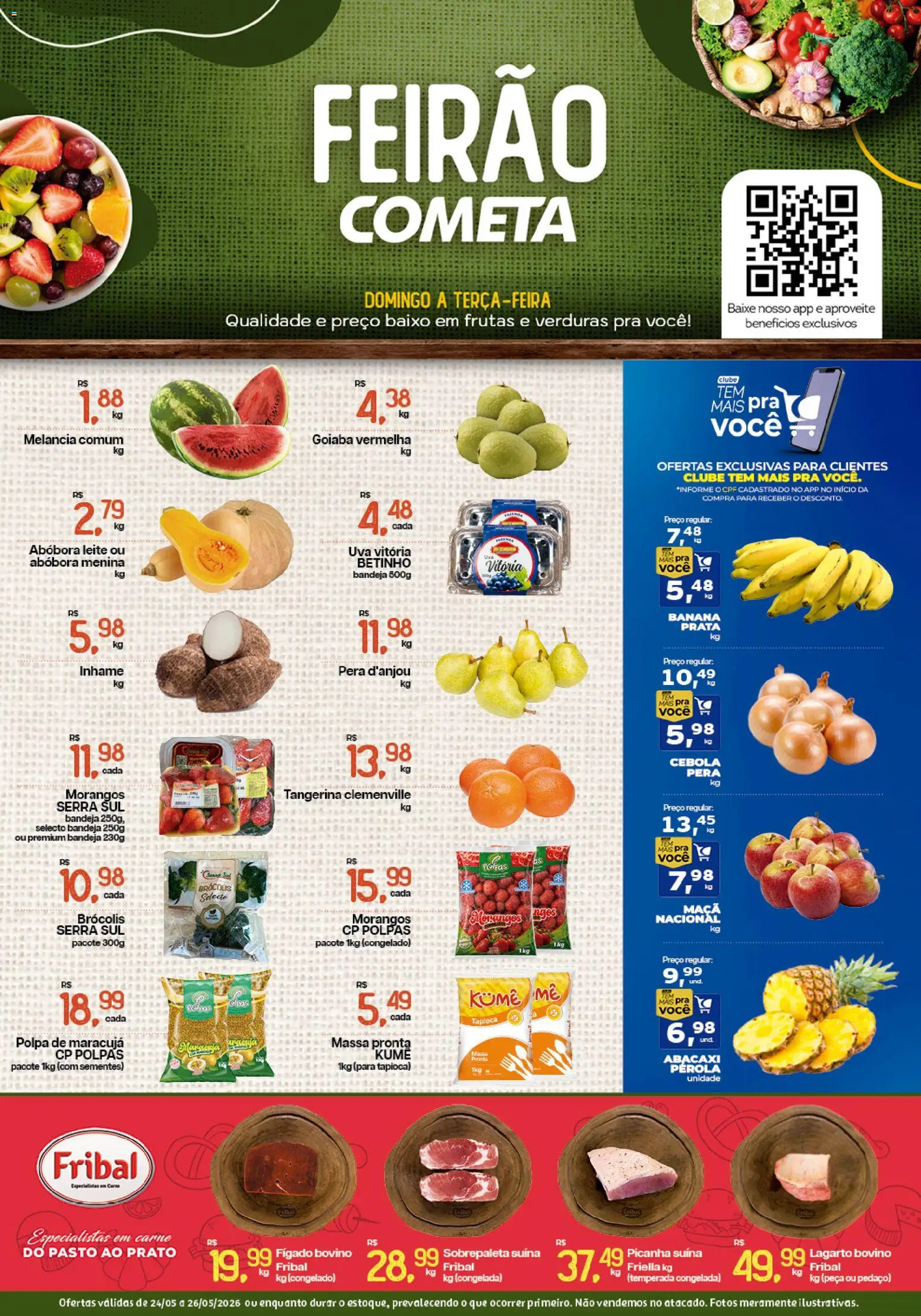 Pré-Visualização do folheto "Cometa Supermercados ofertas Feirão" da loja Cometa Supermercados válido a partir de 24/05/2026