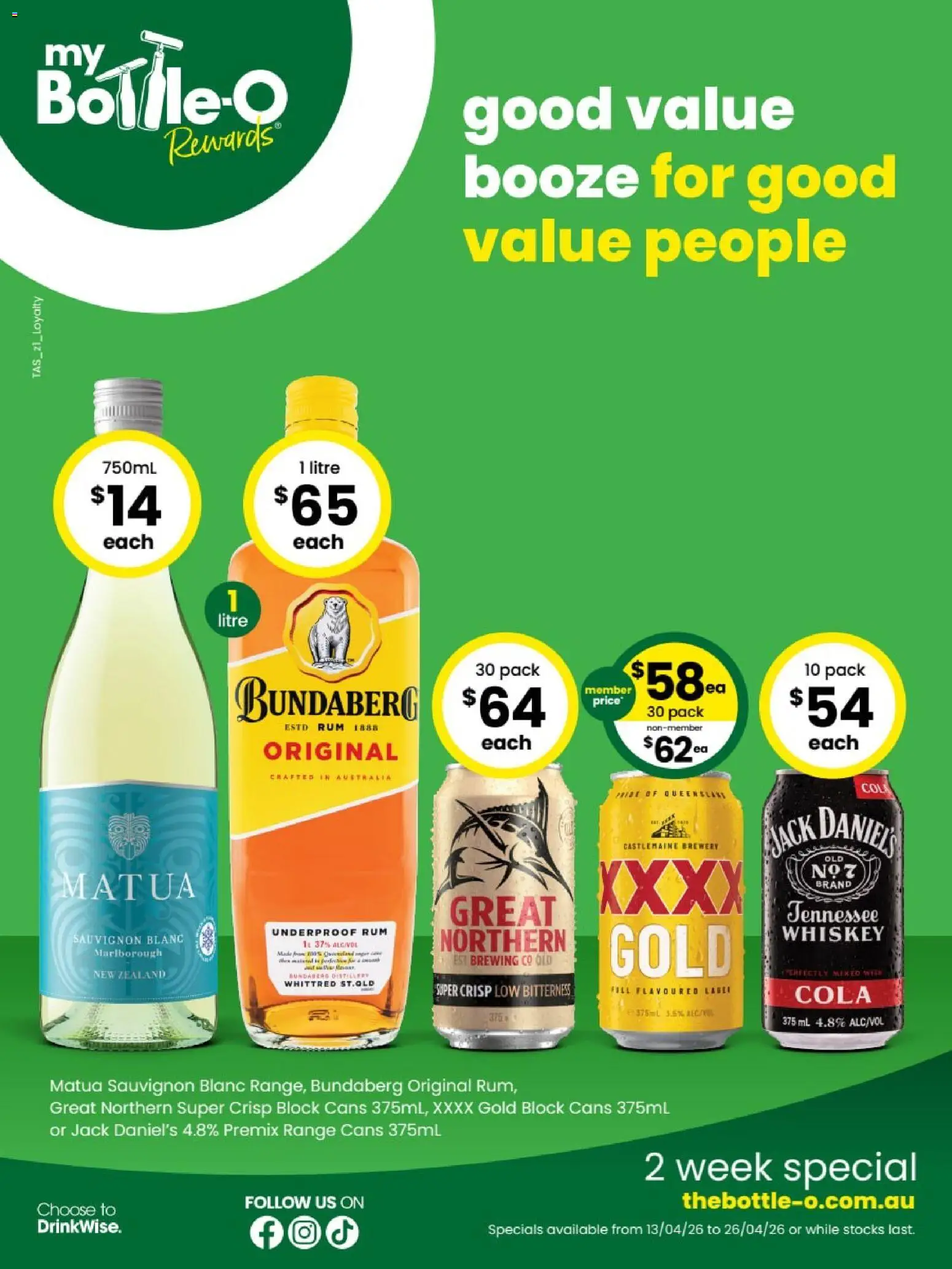 Preview of catalogue The Bottle-O catalogue ALONNAH from shop The Bottle-O valid 13/04/2026 - Whiskey, Rum, Jack Daniel’s