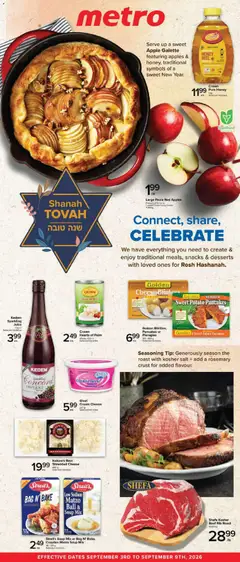Preview of leaflet Metro flyer - Rosh Hashanah from shop Metro is valid from Sep 03, 2026