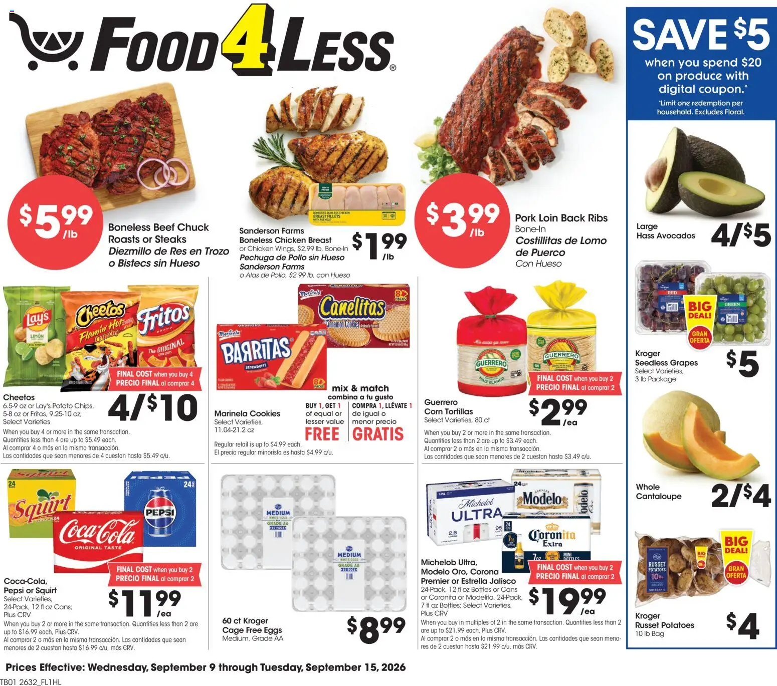 Ad Preview of Food 4 Less Food 4 Less Weekly Ad from 09/09/2026