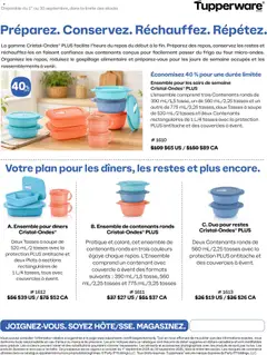 Un aperçu du dépliant Tupperware circulaire du magasin Tupperware est valide à partir 1 sept. 2026