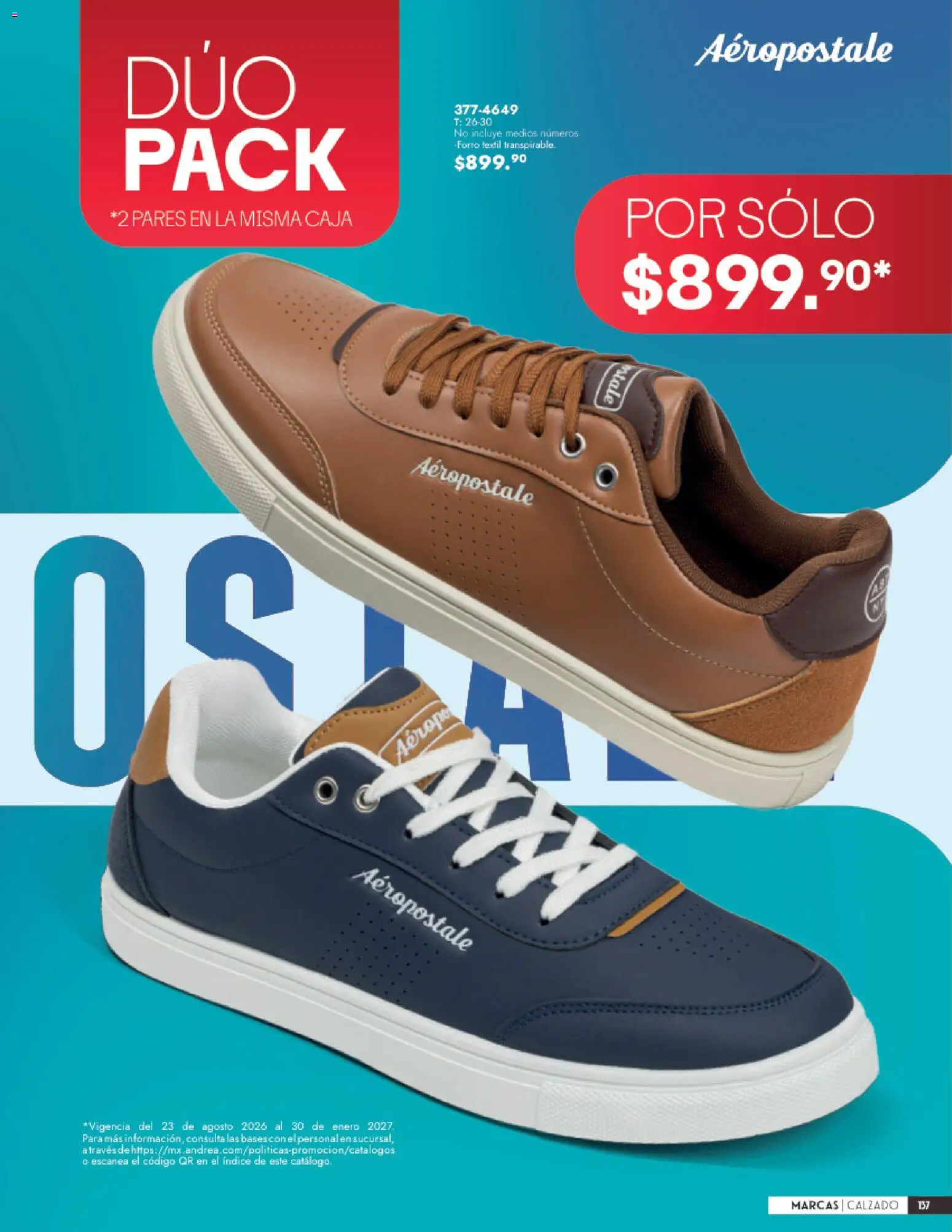 Vista previa las ofertas de la tienda Andrea - Andrea catálogo Calzado Caballero desde el 23/08/2026 