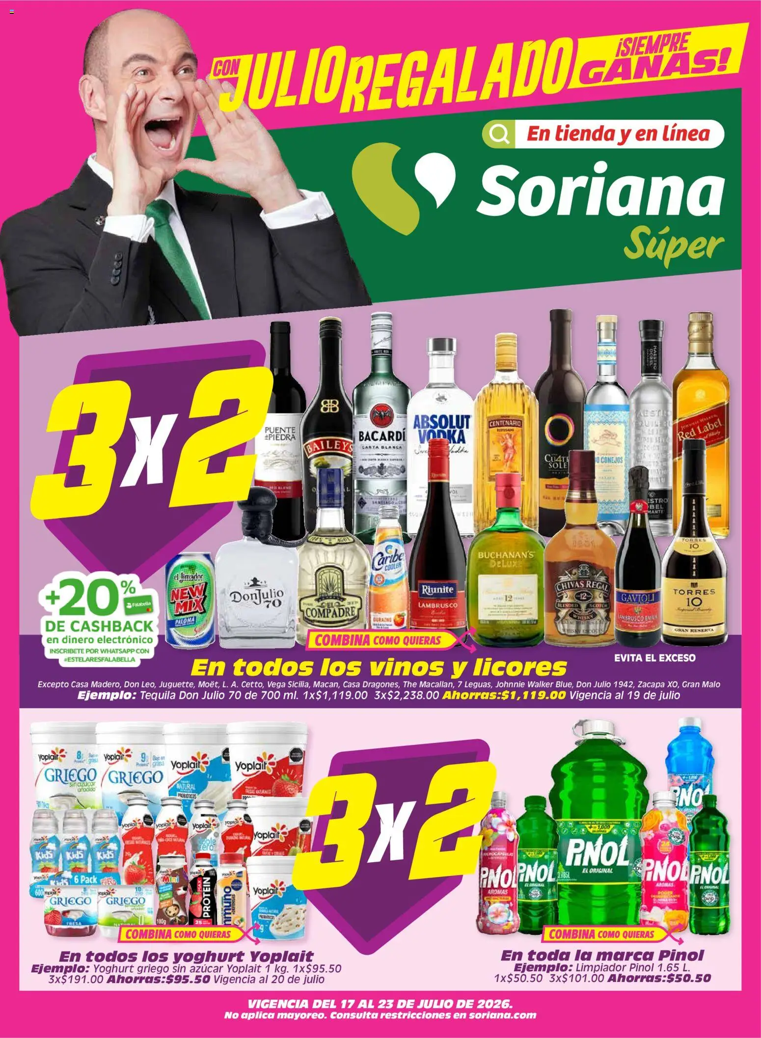 Vista previa las ofertas de la tienda Soriana - Soriana Julio Regalado Súper Nacional desde el 17/07/2026 