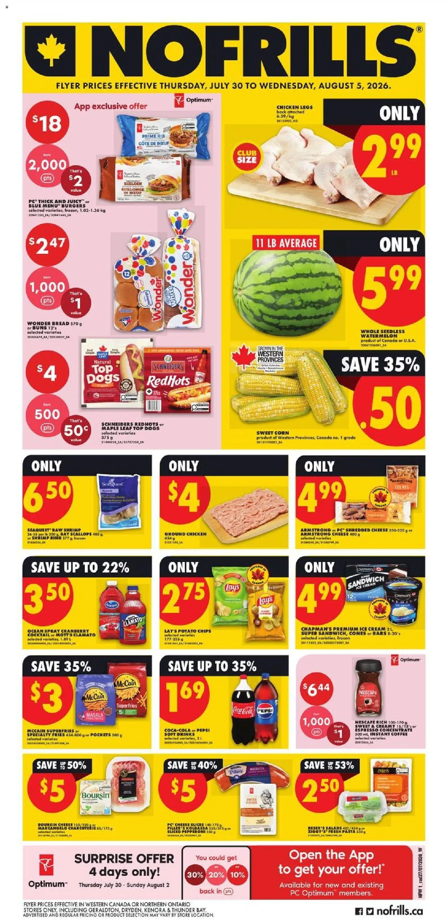 Preview of leaflet No Frills weekly flyer - AB from shop No Frills is valid from Jul 30, 2026
