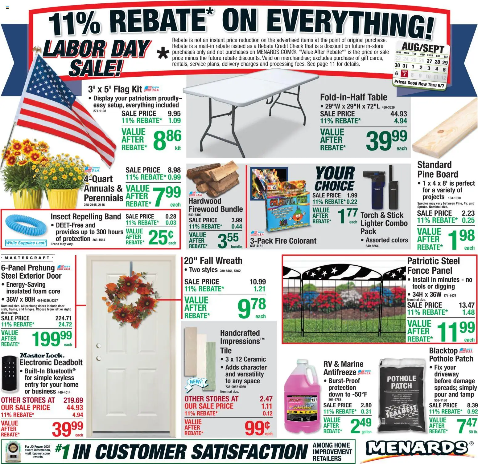 Ad Preview of Menards Menards Weekly Ad from 08/27/2026