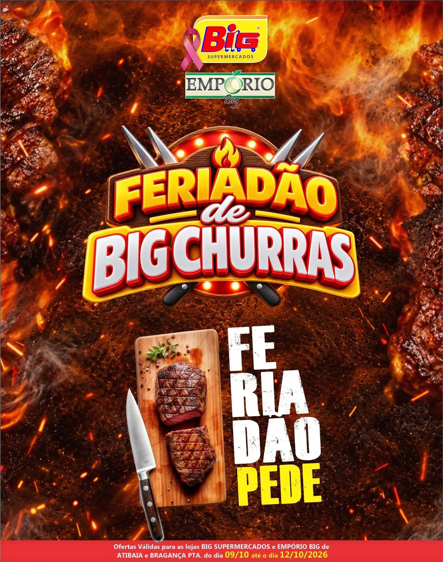 Pré-Visualização do folheto "Big Supermercados ofertas Feriadão" da loja Big Supermercados válido a partir de 09/10/2026