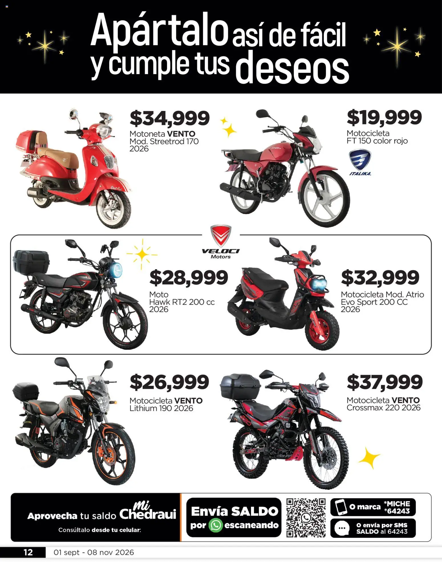 Vista previa las ofertas de la tienda Chedraui - Chedraui Apártalo así de fácil y cumple tus deseos desde el 01/09/2026 