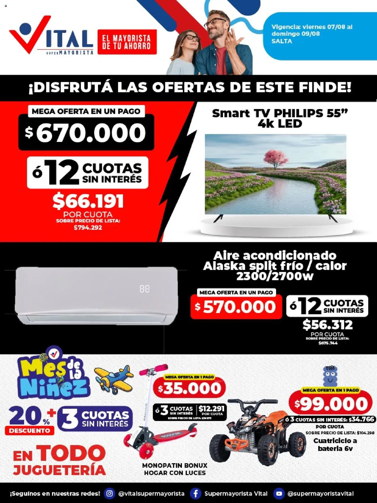 Vista previa del folleto de la tienda Vital válido desde el 07/08/2026 - Aire acondicionado, Batería, Monopatin, Sobre