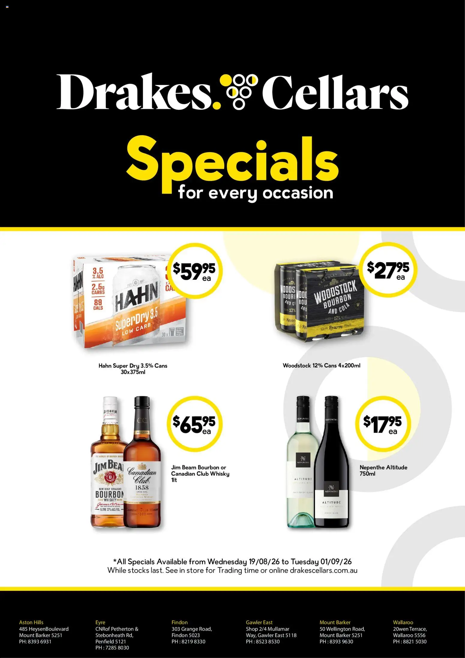 Preview of catalogue Drakes catalogue Specials from shop Drakes valid 19/08/2026