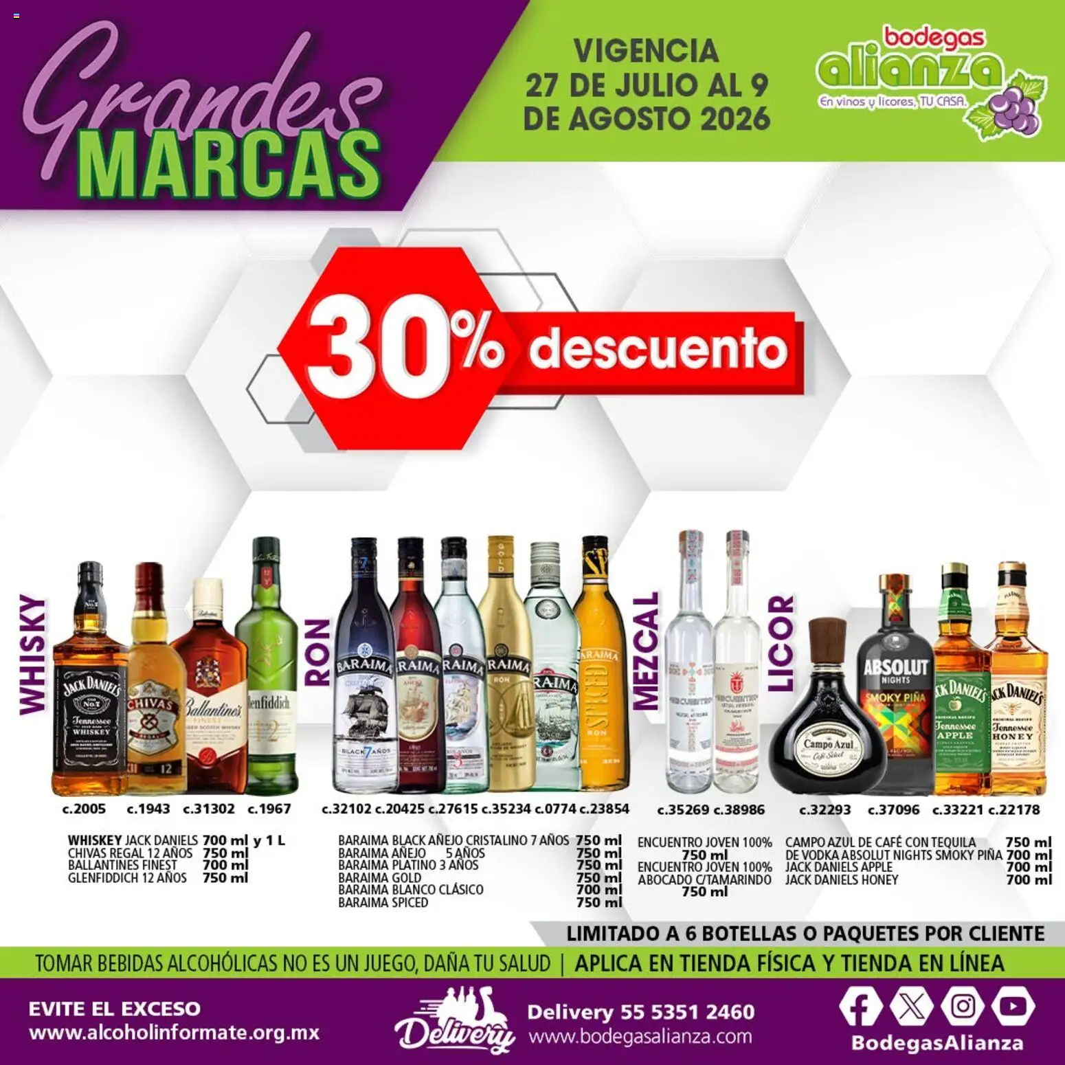 Vista previa las ofertas de la tienda Bodegas Alianza - Bodegas Alianza catálogo Grandes Marcas desde el 27/07/2026 