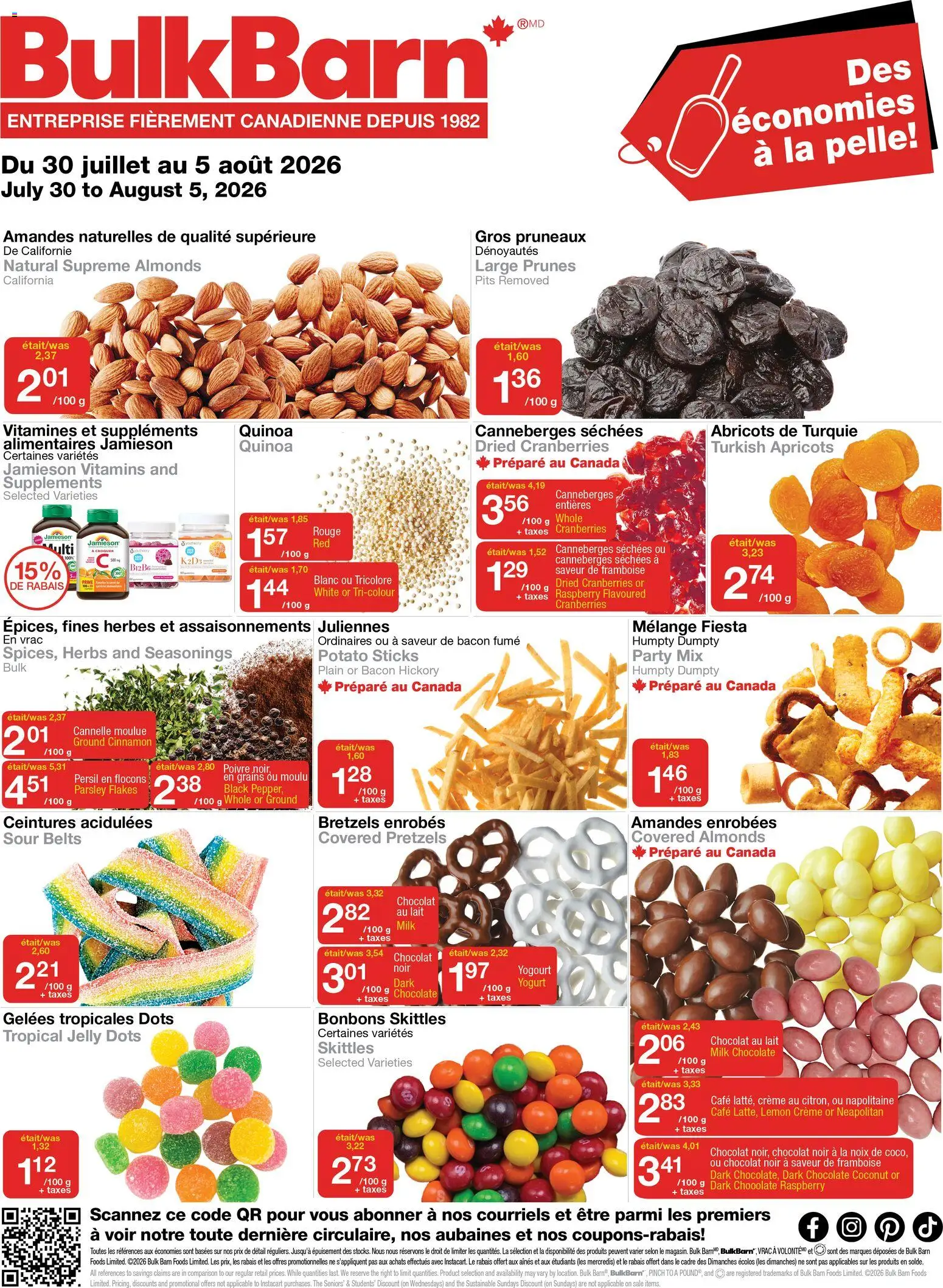Preview of leaflet Bulk Barn weekly flyer / circulaire from shop Bulk Barn is valid from Jul 30, 2026