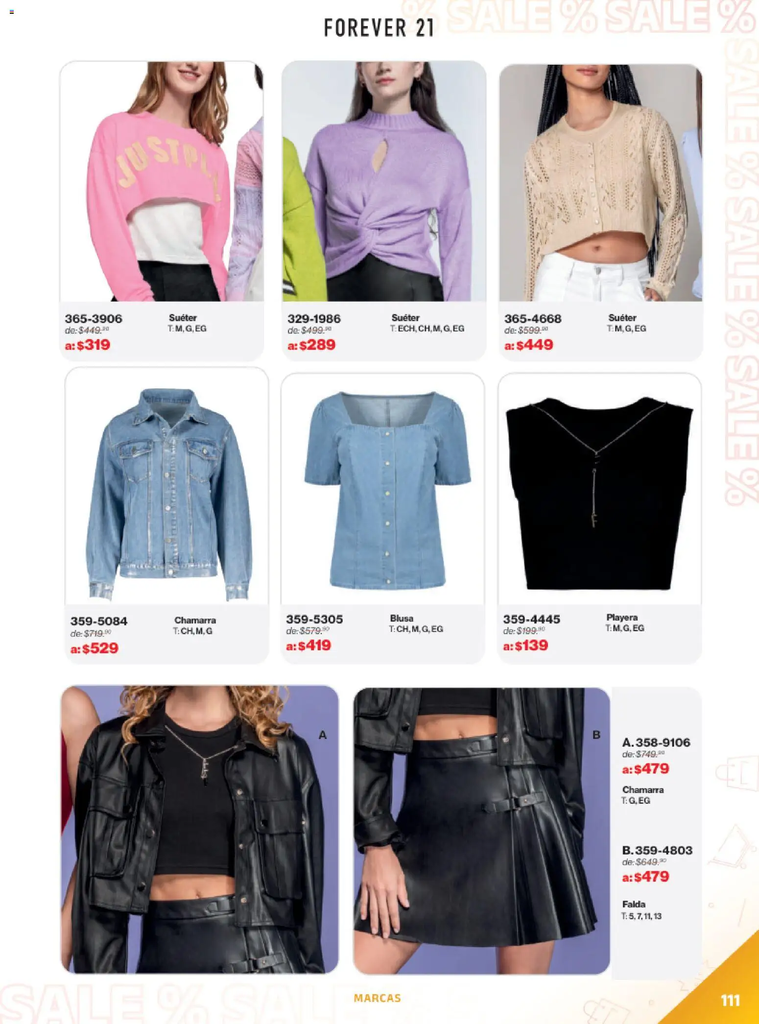 Vista previa las ofertas de la tienda Andrea - Catálogo Outlet desde el 21/12/2025 - Playera, Chamarra, Blusa, Suéter, Falda