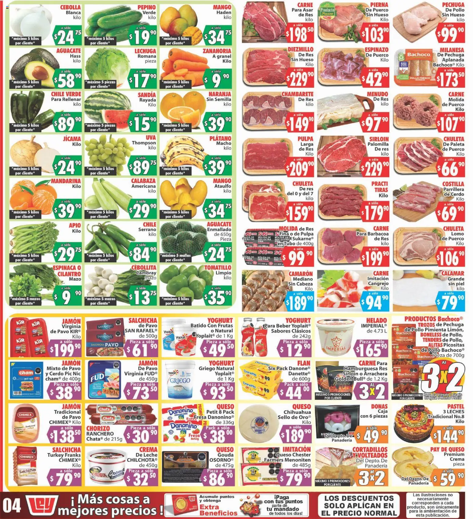 Vista previa las ofertas de la tienda Casa Ley - Casa Ley folleto Autoservicio desde el 09/05/2026 - Panadería, Pollo, Fresa, Lechuga, Cerdo, Milanesa, Chambarete, Salchichas