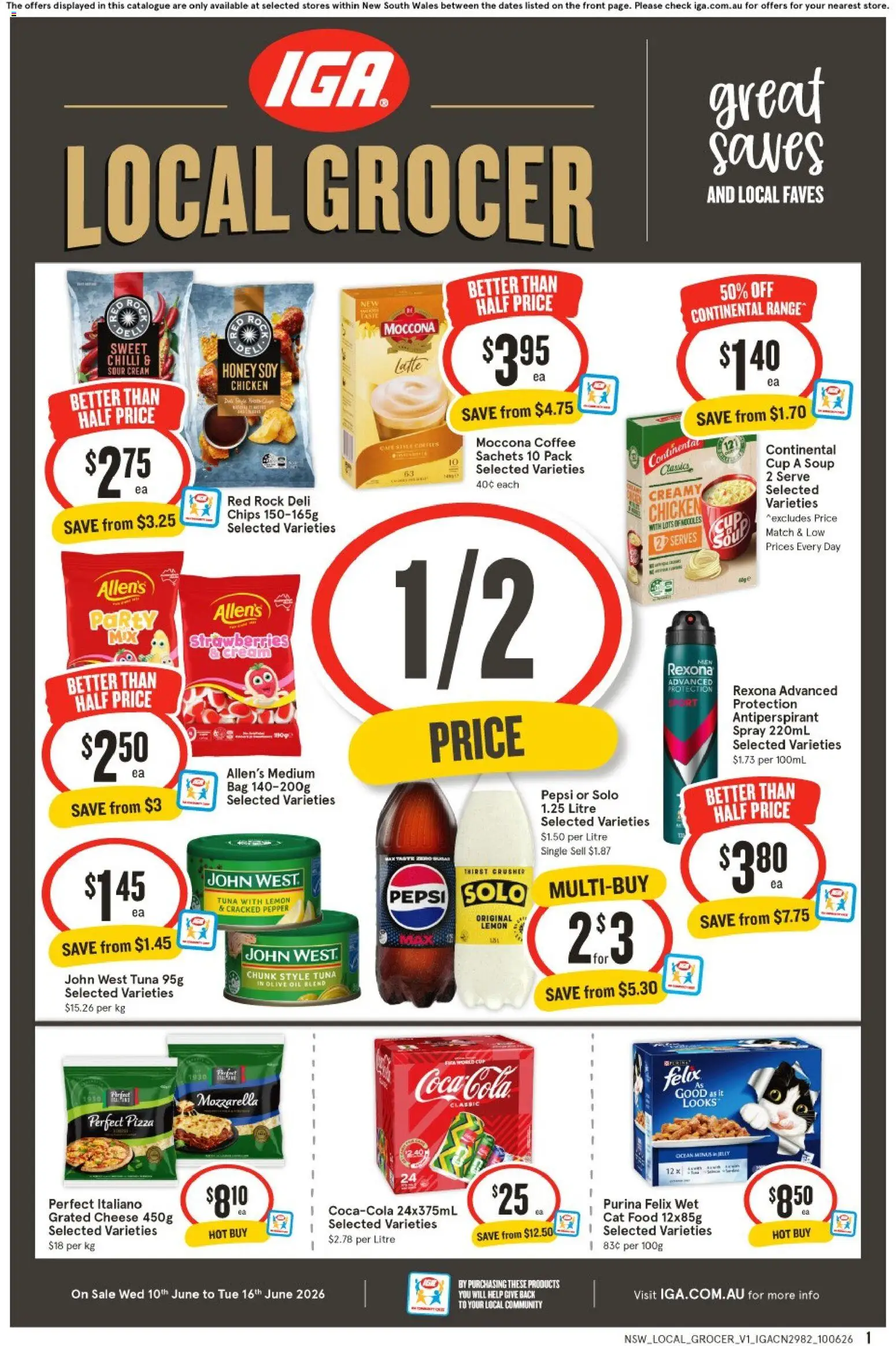 Preview of catalogue IGA Local Grocer NSW V1 from shop IGA valid 10/06/2026