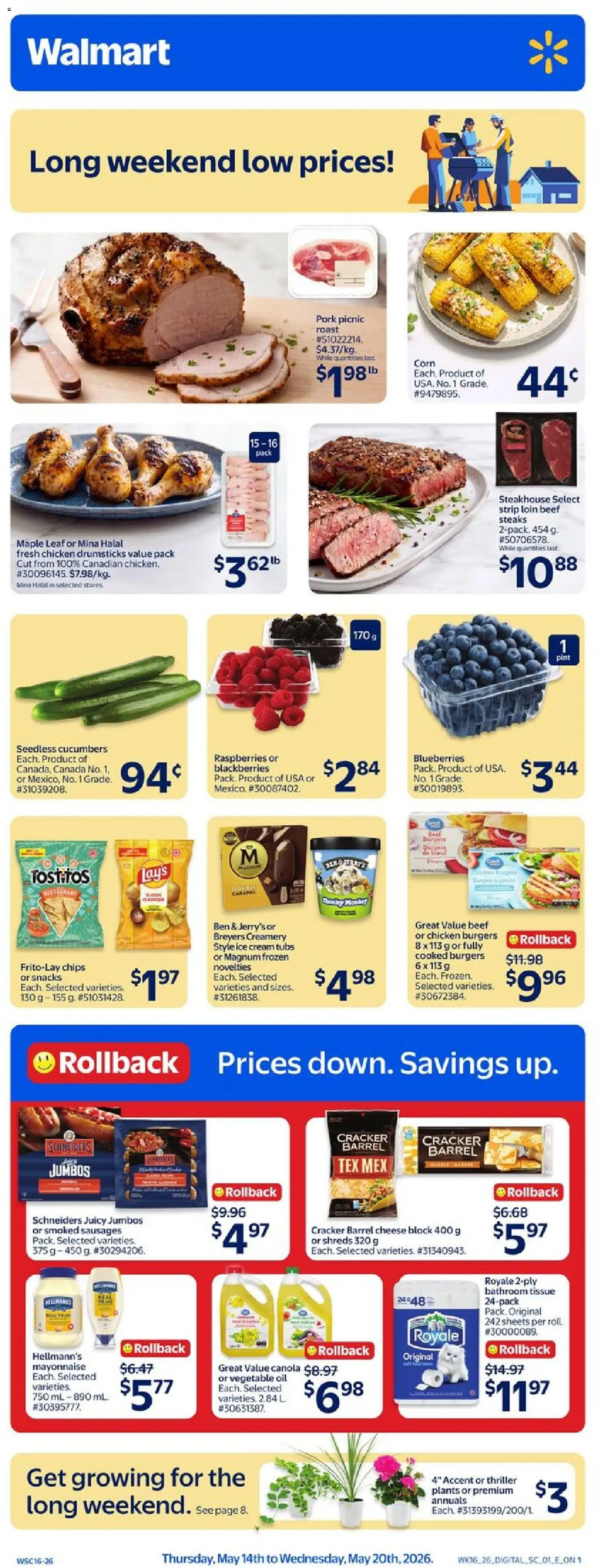 Preview of leaflet Walmart weekly flyer from shop Walmart is valid from May 14, 2026