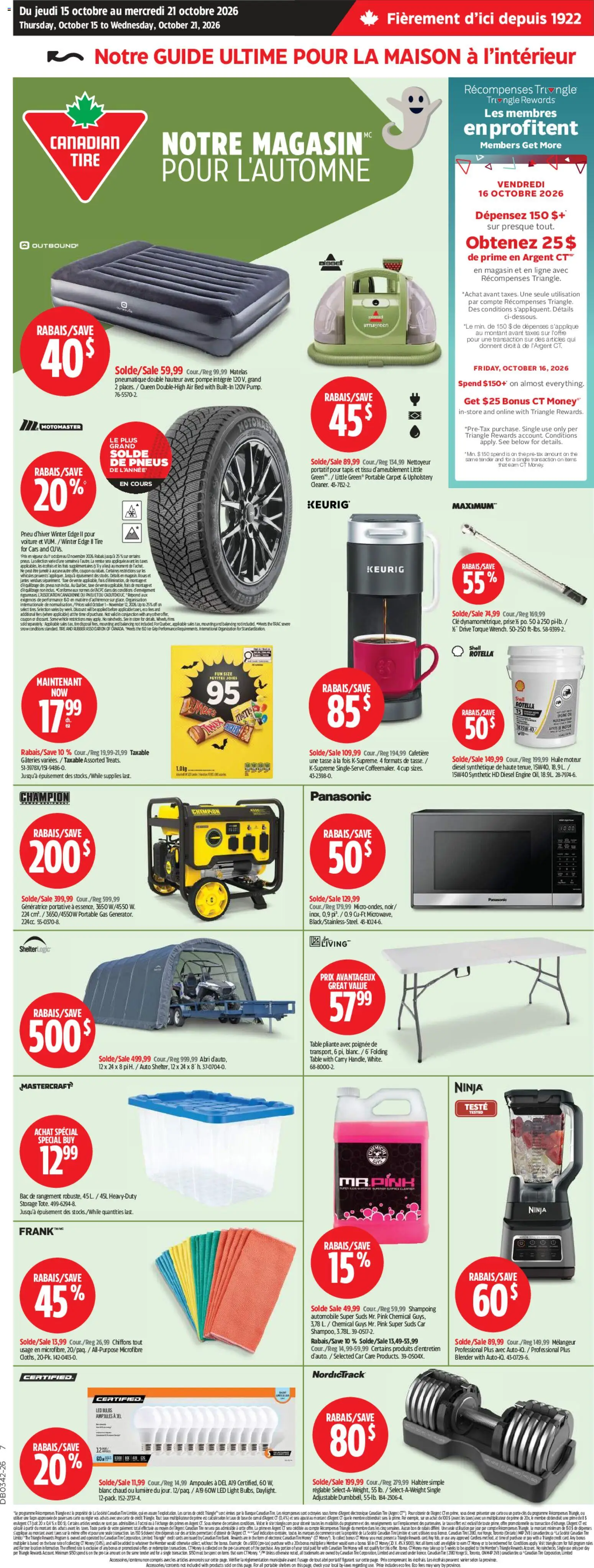 Preview of leaflet Canadian Tire circulaire from shop Canadian Tire is valid from Oct 15, 2026