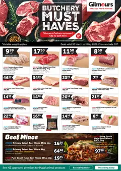 Preview of catalogue Gilmours Butchery Must Haves from shop Gilmours valid 30 Mar 2026