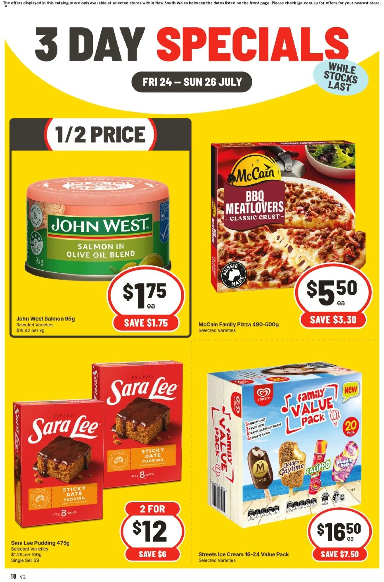 Preview of catalogue IGA 3 Day Specials NSW Medium V2 from shop IGA valid 24/07/2026