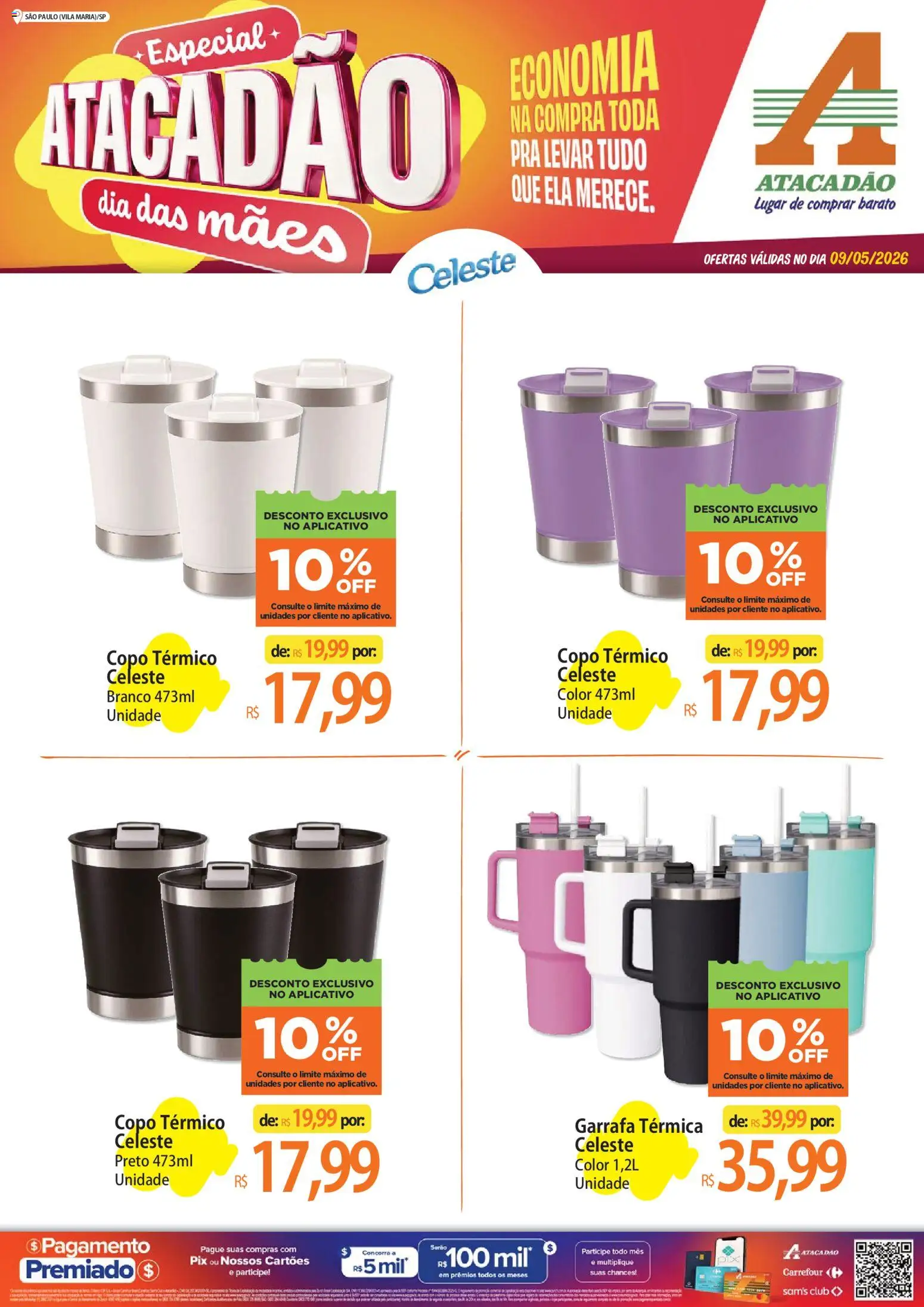 Pré-Visualização do folheto "Atacadão ofertas - SP" da loja Atacadão válido a partir de 09/05/2026 - Garrafa térmica