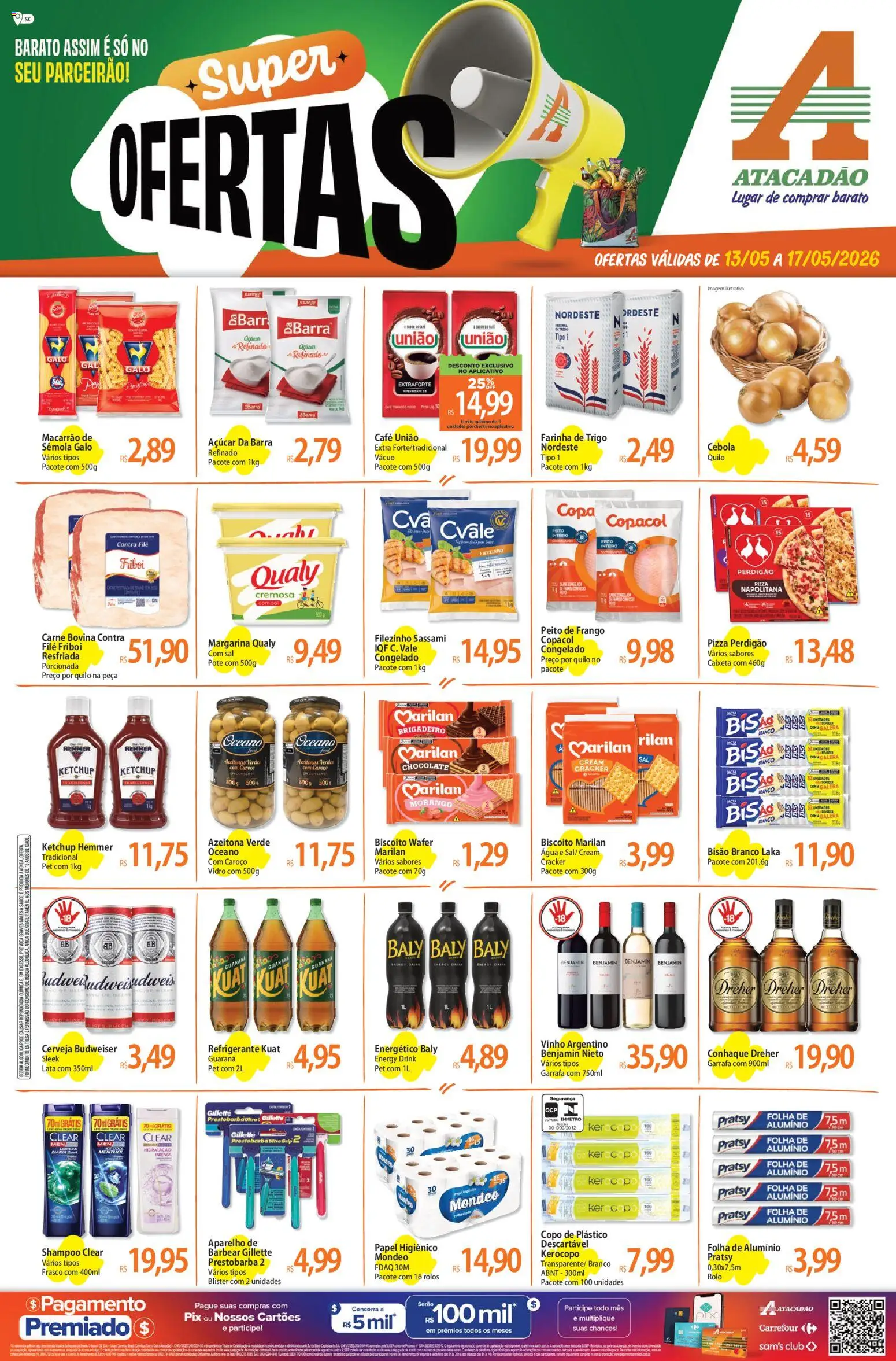 Pré-Visualização do folheto "Atacadão ofertas - SC" da loja Atacadão válido a partir de 13/05/2026