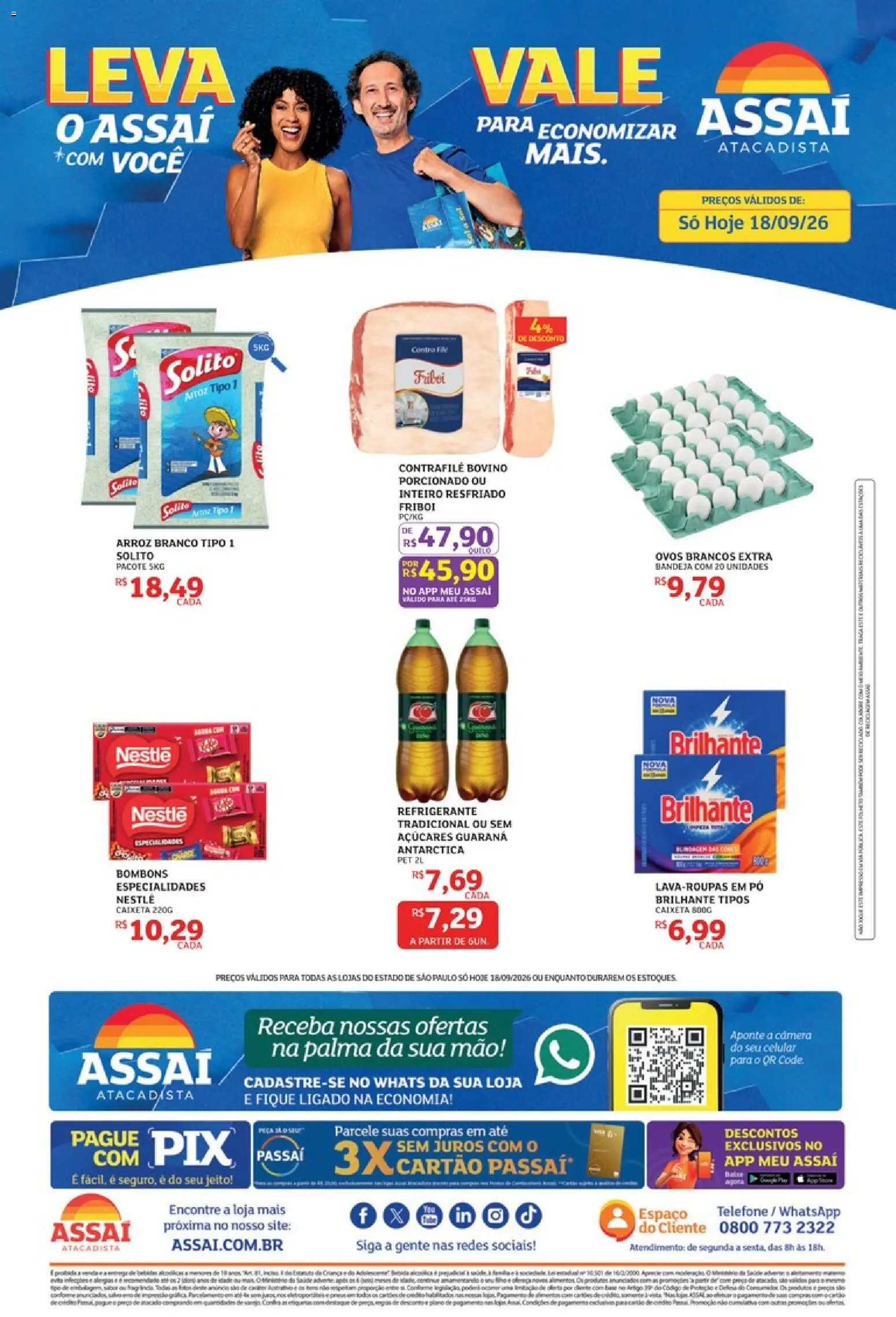 Pré-Visualização do folheto "Assaí Atacadista ofertas - SP" da loja Assaí Atacadista válido a partir de 18/09/2026