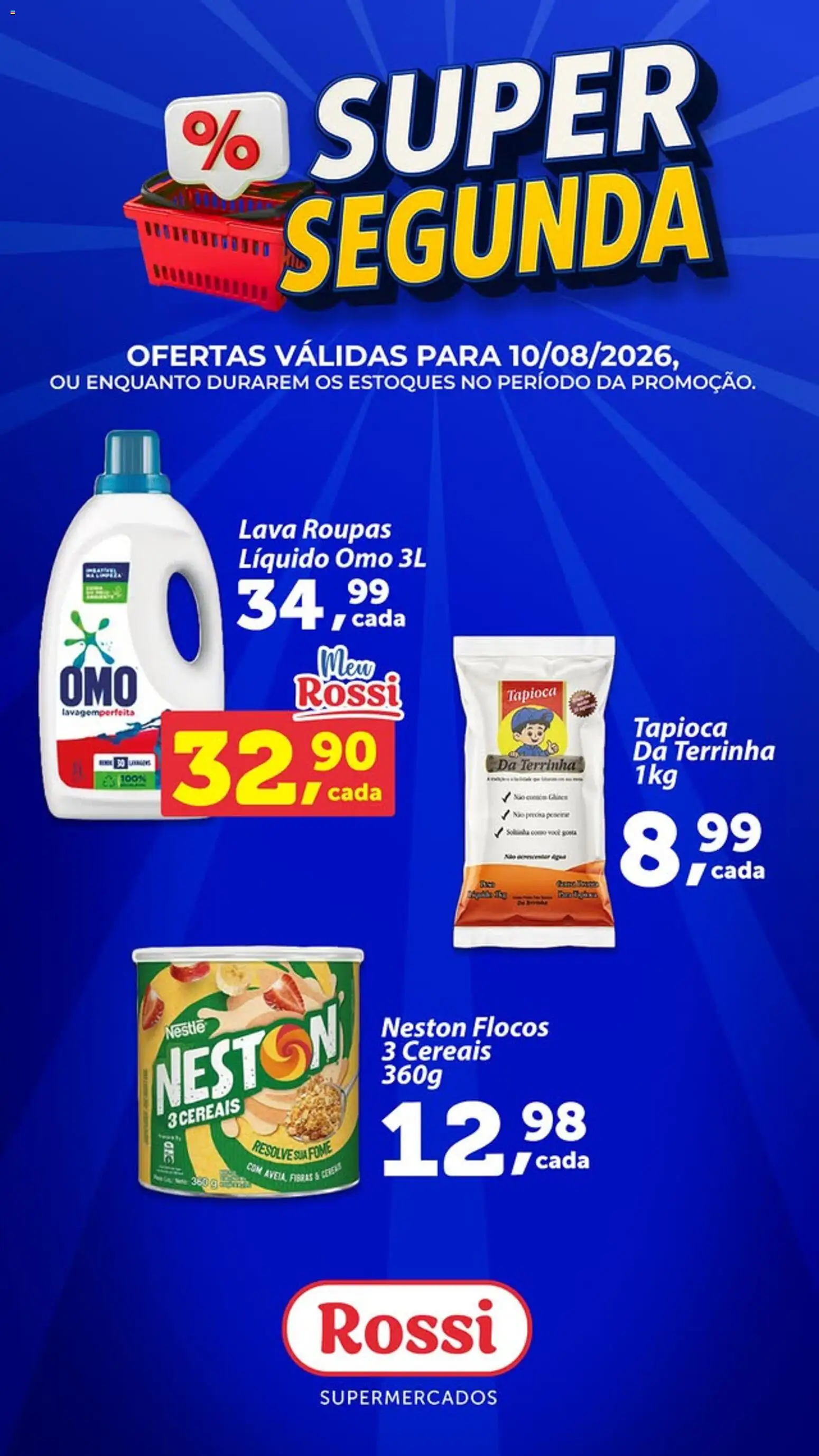 Pré-Visualização do folheto "Rossi Supermercados ofertas do Dia" da loja Rossi Supermercados válido a partir de 10/08/2026