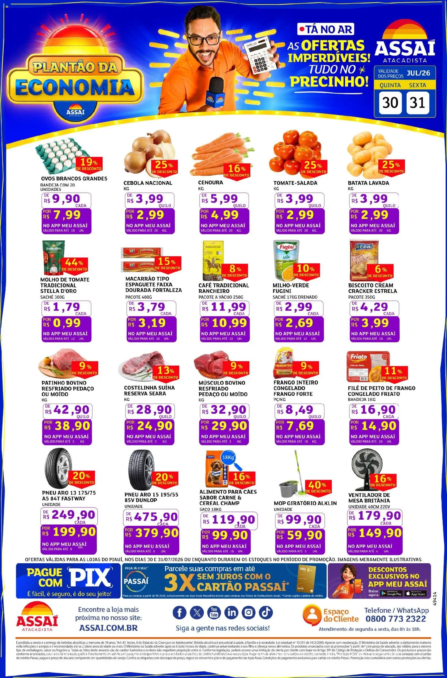 Pré-Visualização do folheto "Assaí Atacadista ofertas - PI" da loja Assaí Atacadista válido a partir de 30/07/2026