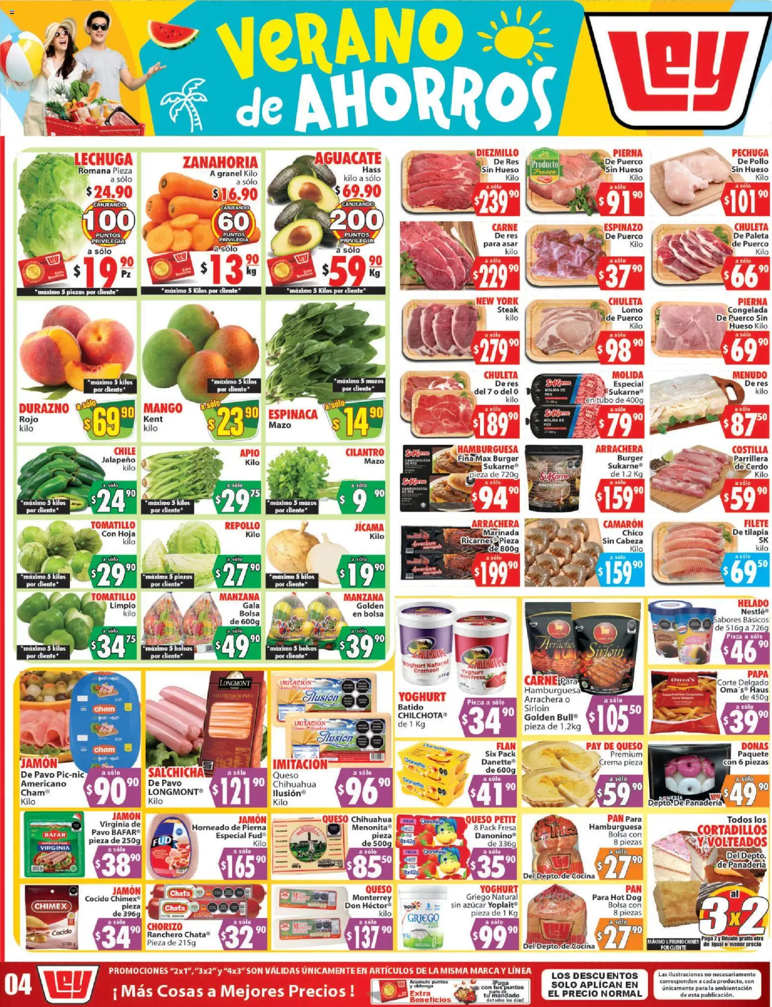 Vista previa las ofertas de la tienda Casa Ley - Casa Ley folleto Autoservicio desde el 16/07/2026 - Hamburguesa, Aguacate, Espinaca, Carne, Lechuga, Paleta, Tilapia, Jamón cocido