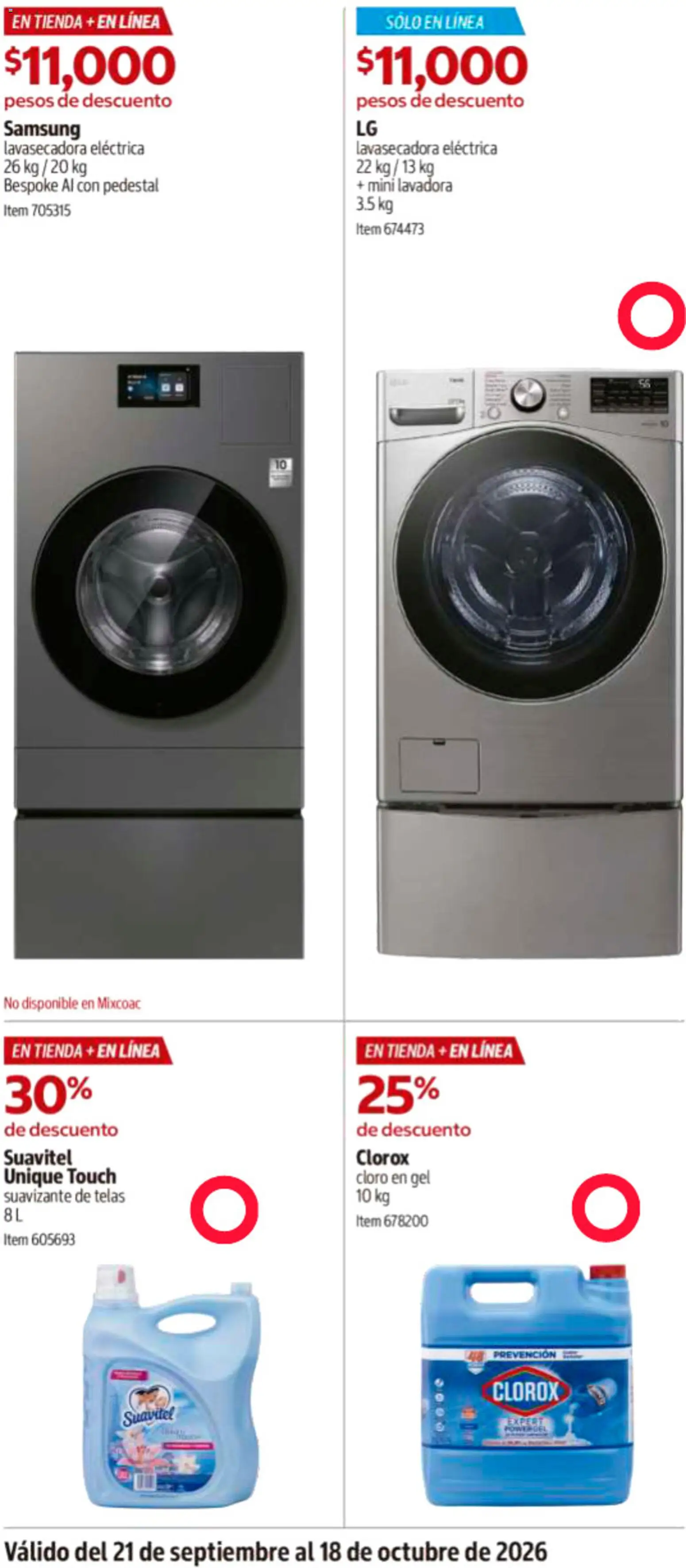 Vista previa las ofertas de la tienda Costco - Costco catálogo desde el 21/09/2026 - Lavadora, Cloro, Suavizante, Suavizante de telas
