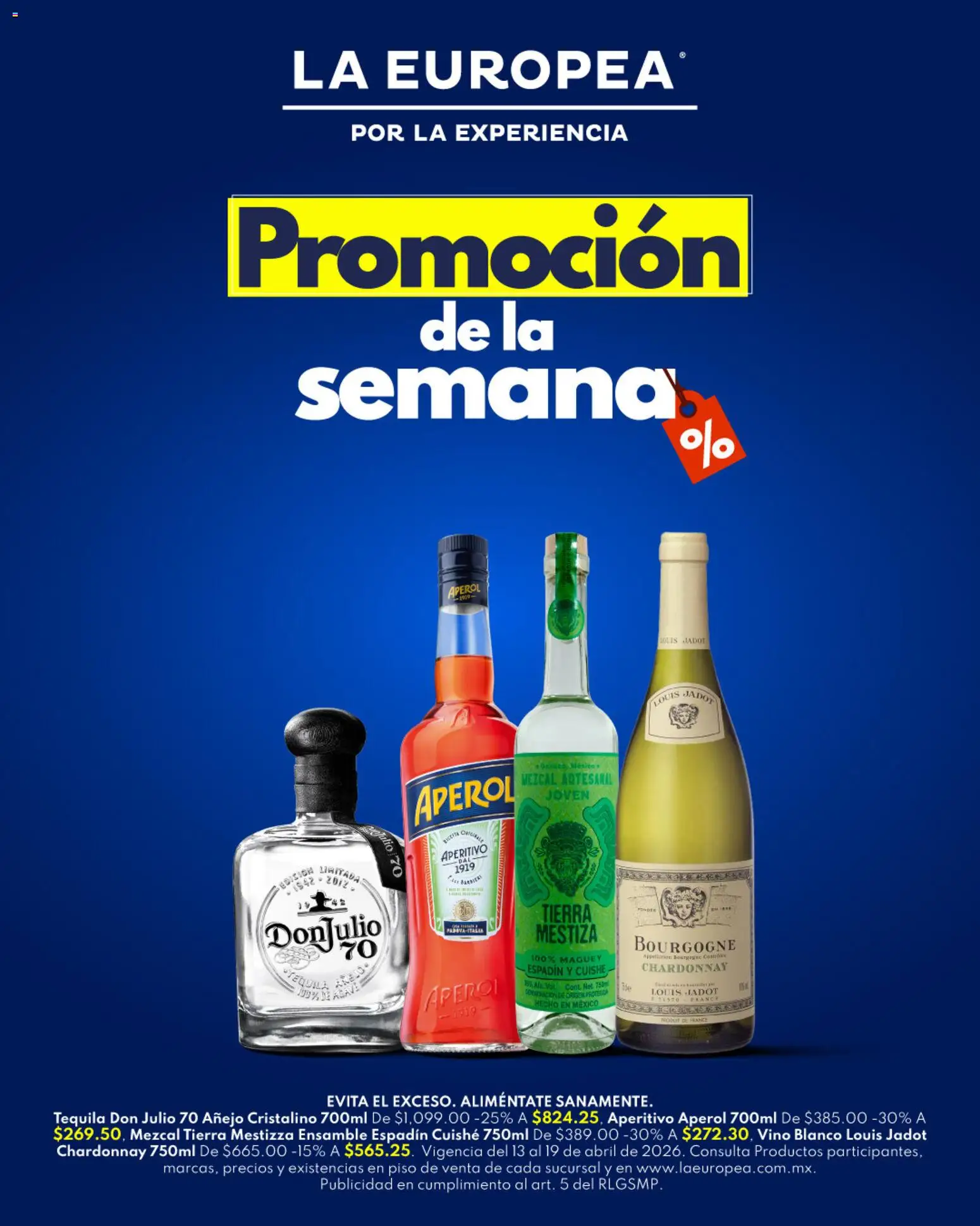 Vista previa las ofertas de la tienda La Europea - La Europea catálogo Promoción desde el 13/04/2026 - Tequila, Tierra, Aperol, Vino, Vino blanco