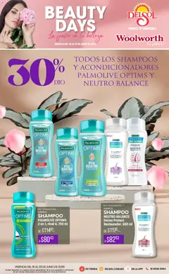 Vista previa las ofertas de la tienda Del Sol y Woolworth - Del Sol y Woolworth catálogo Beauty Days desde el 18/06/2026 