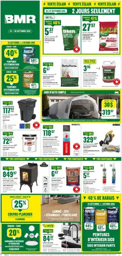 Un aperçu du dépliant BMR weekly flyer / circulaire du magasin BMR est valide à partir 24 sept. 2026